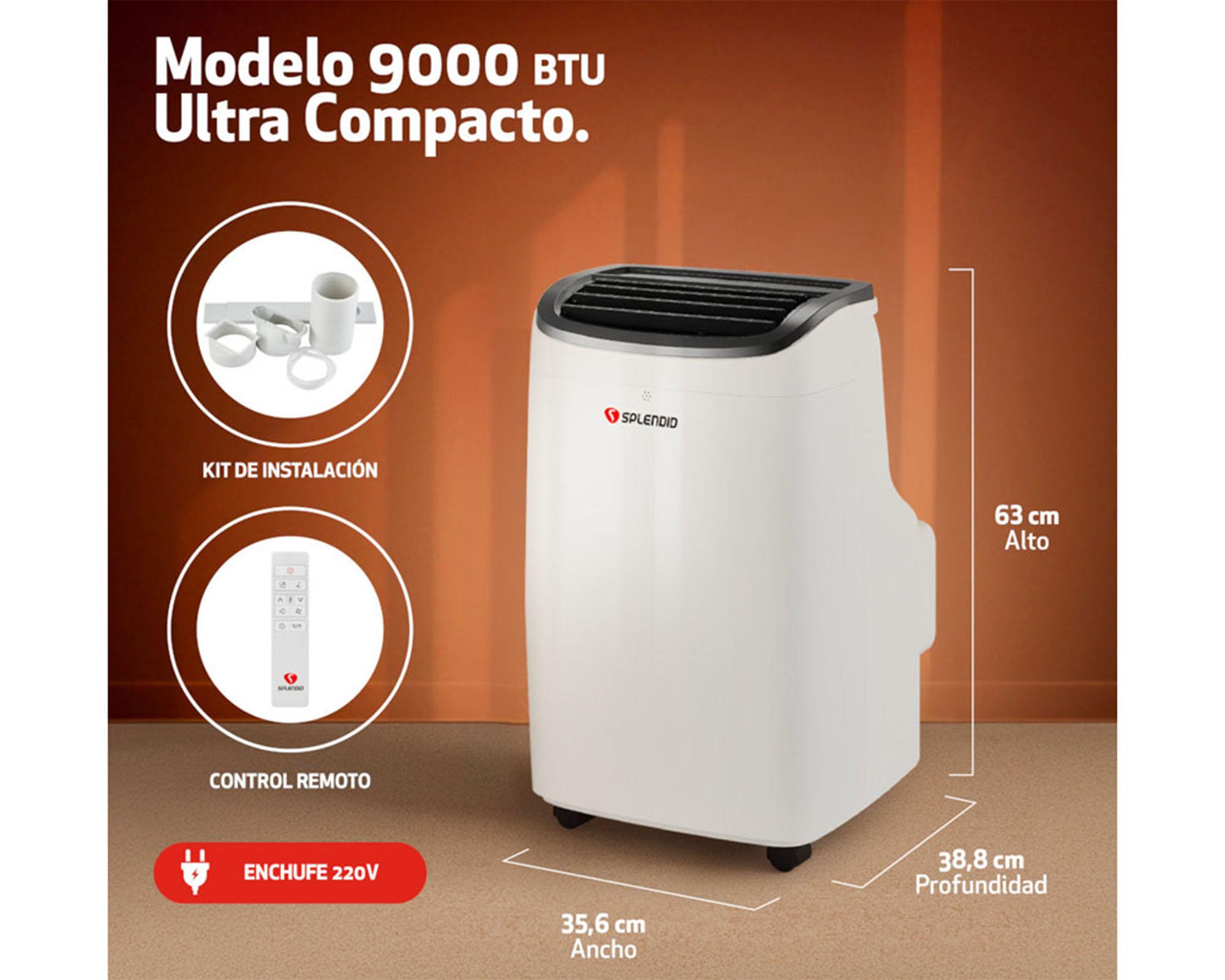 Aire acondicionado portátil 9000 BTU frío/calor WiFi-2