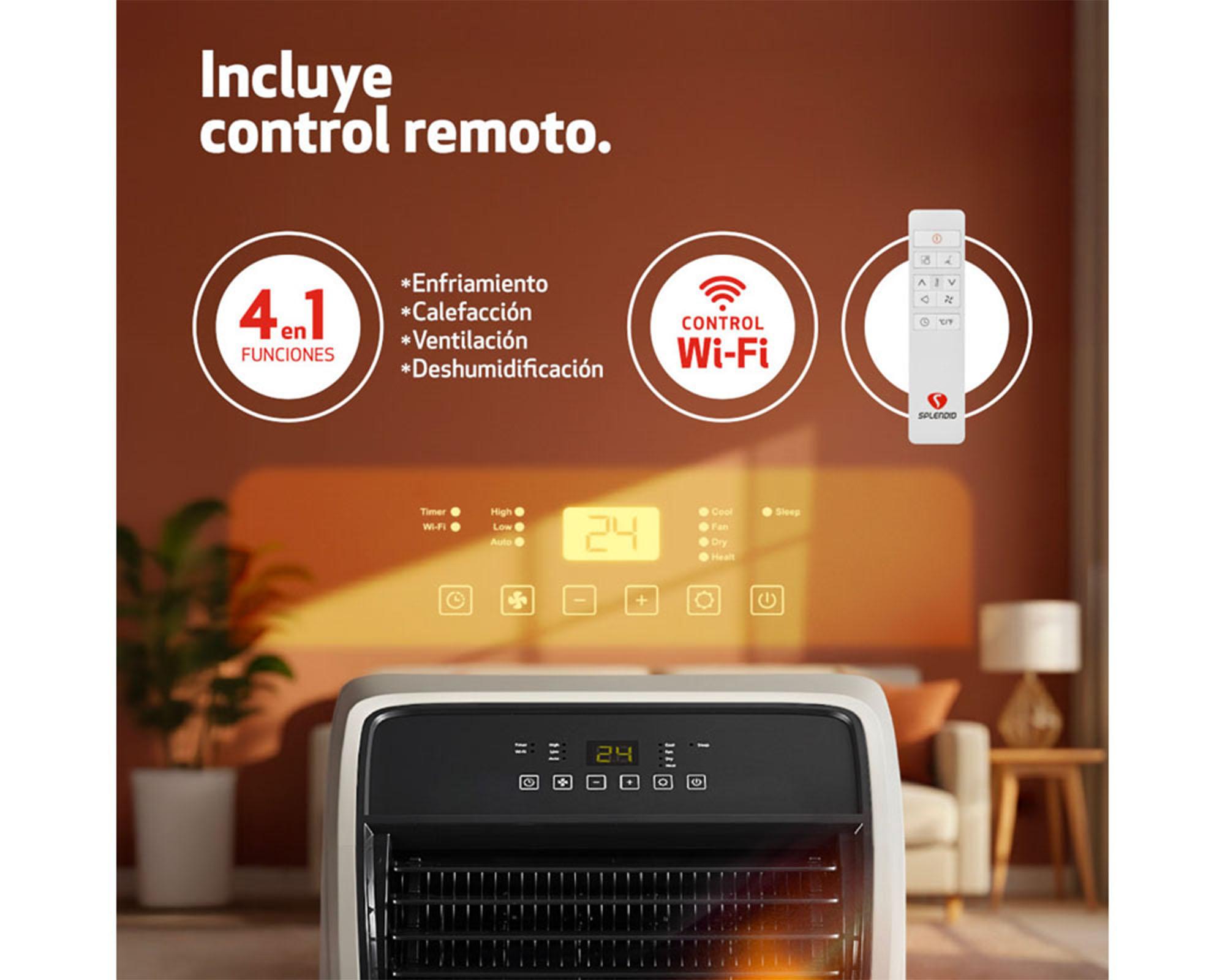 Aire acondicionado portátil 12000 BTU frío/calor WiFi-4
