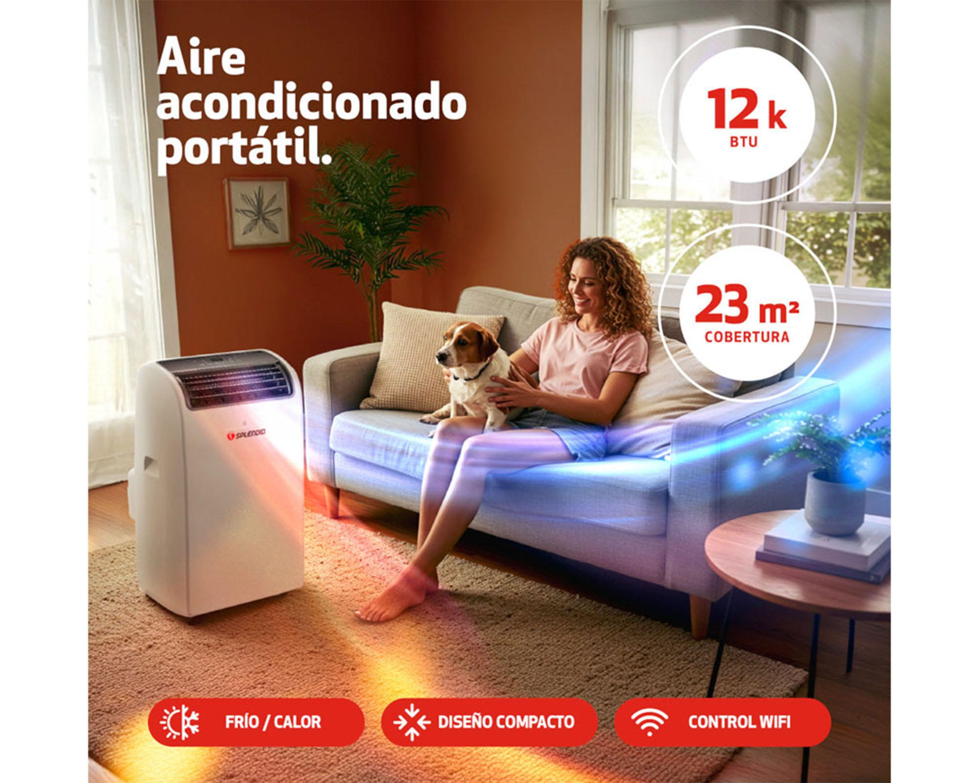 Aire acondicionado portátil 12000 BTU frío/calor WiFi-3