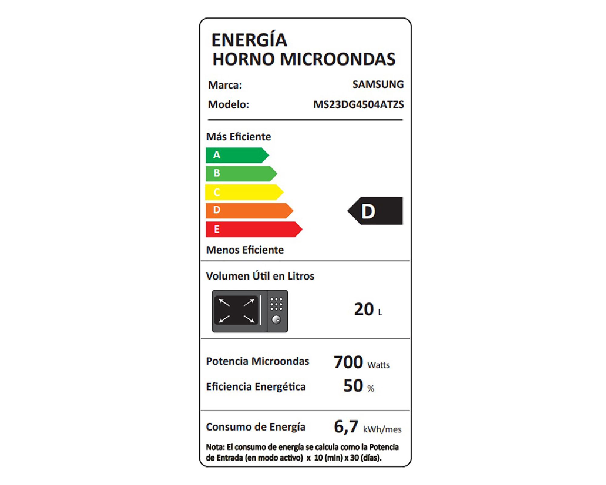 Microondas análogo MS23DG4504ATZS negro/acero 23 lt-9