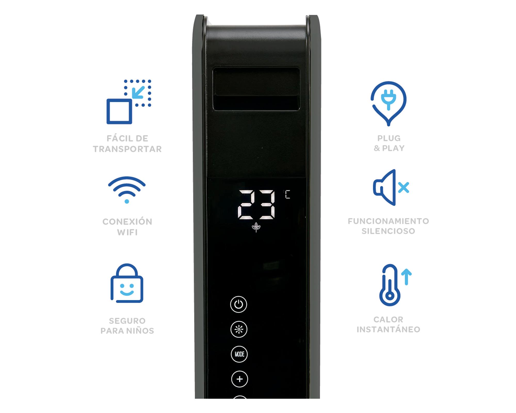 Radiador convector eléctrico Starlife 2000 W antracita-1