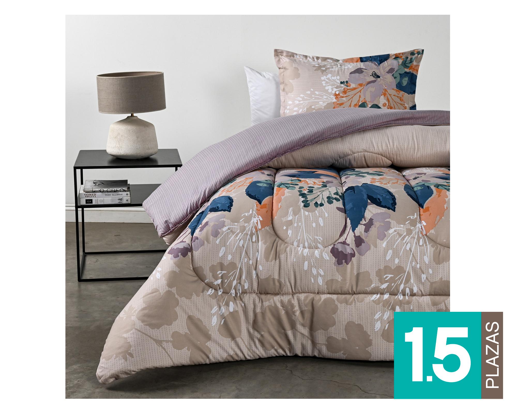 Plumón Hibiscus diseño 1.5 plazas-0