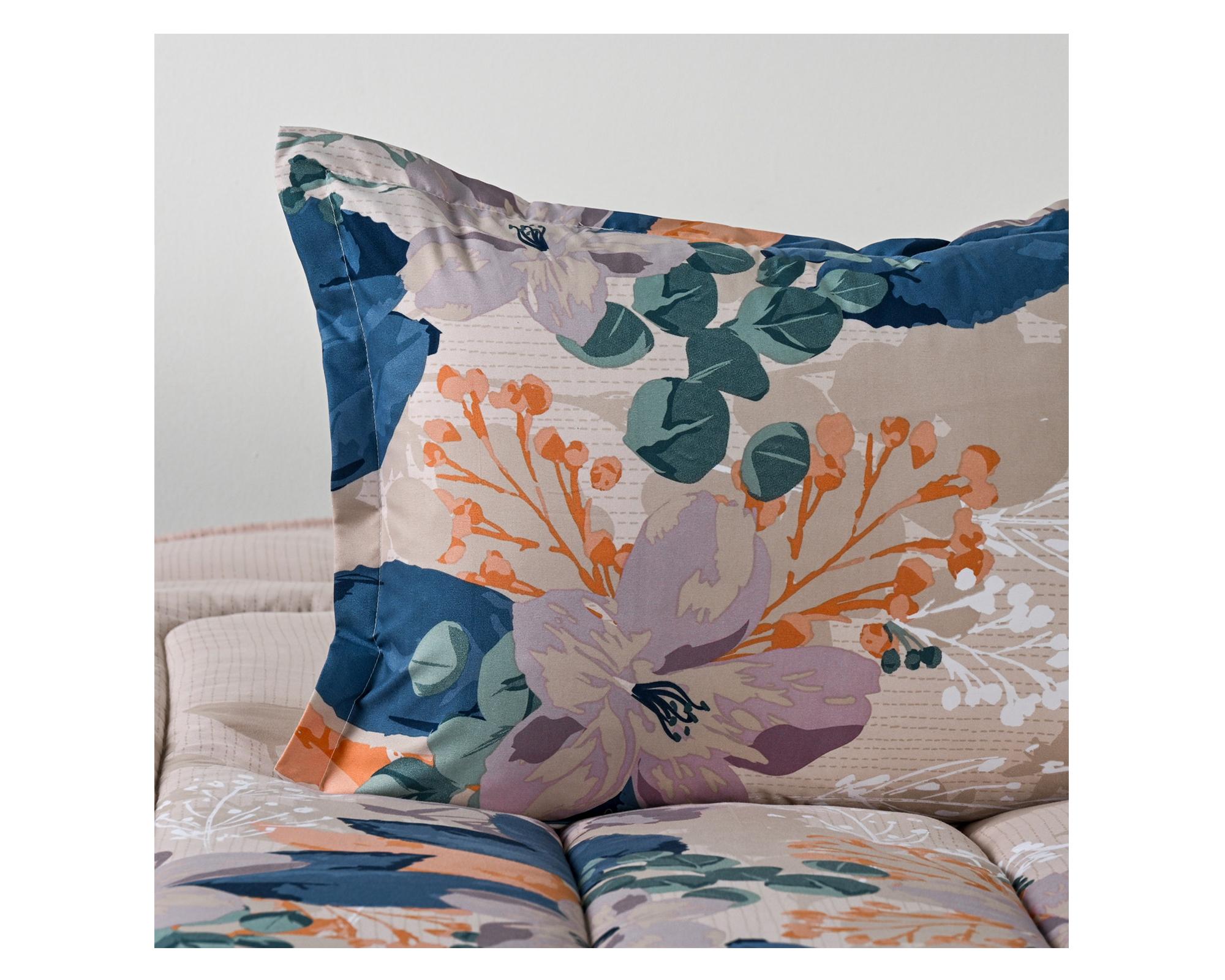 Plumón Hibiscus diseño 1.5 plazas-1