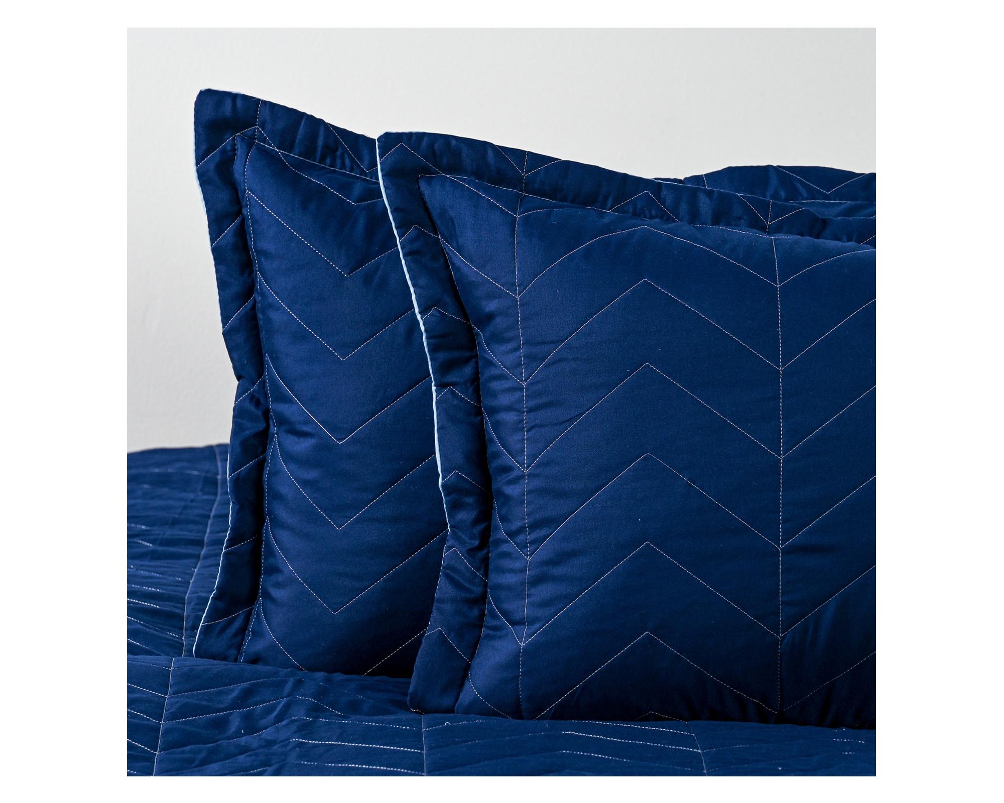 Quilt Bicolor azul/celeste 2 plazas-2
