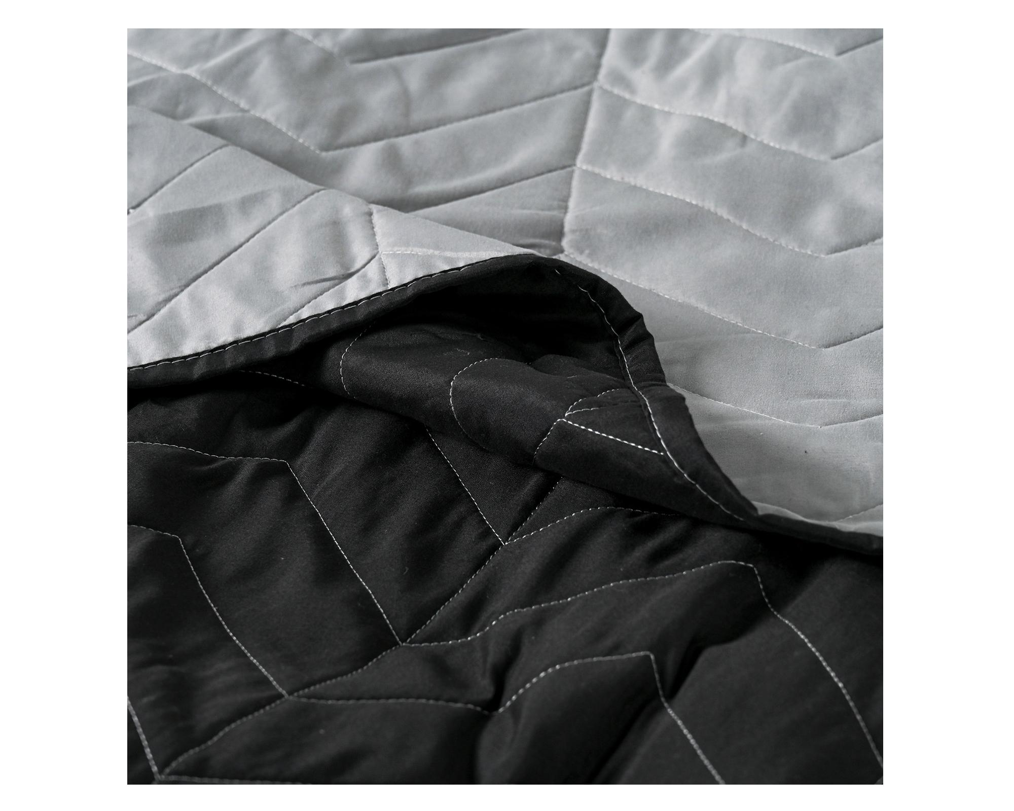 Quilt Bicolor gris grafito 2 plazas-3