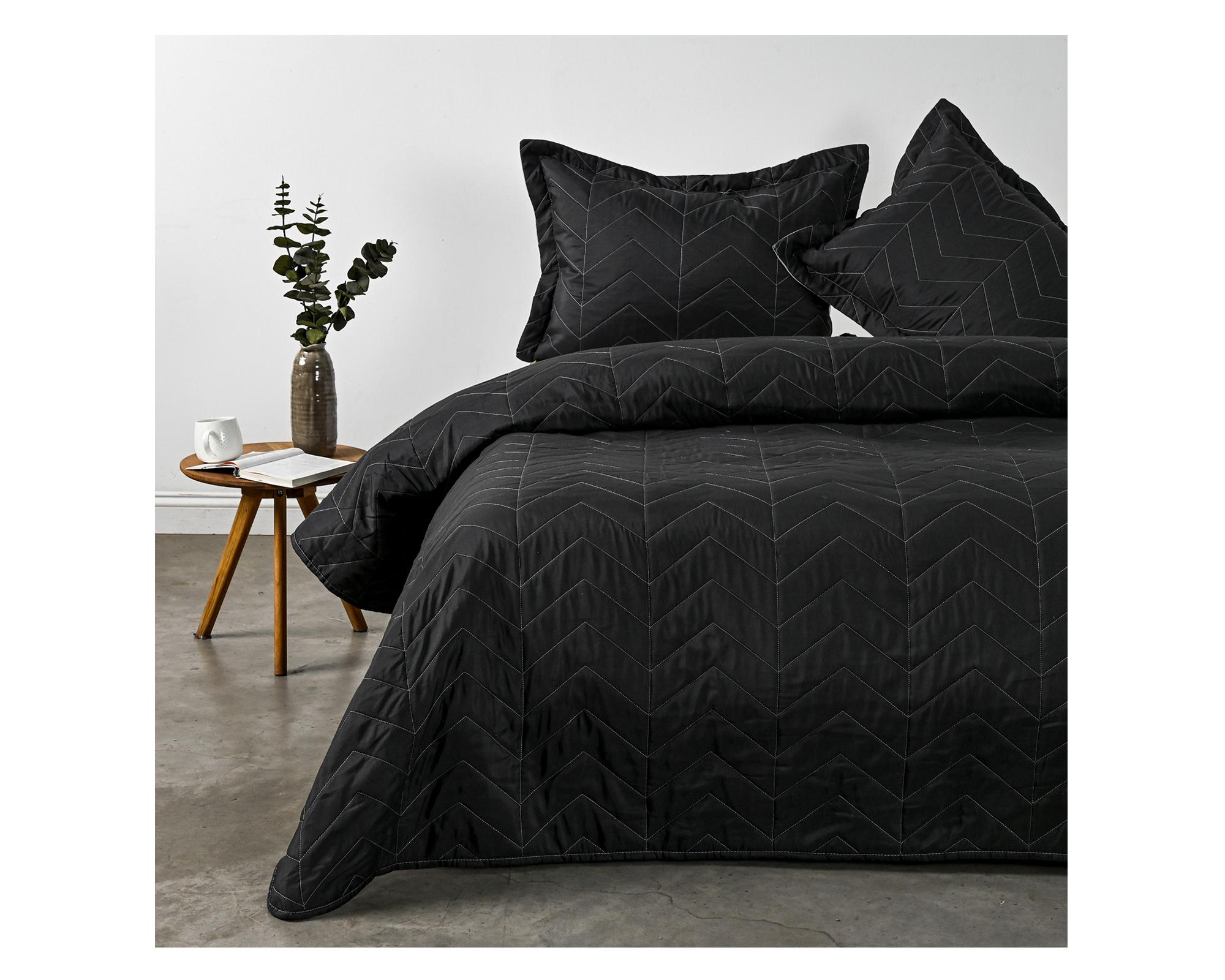 Quilt Bicolor gris grafito 2 plazas-1