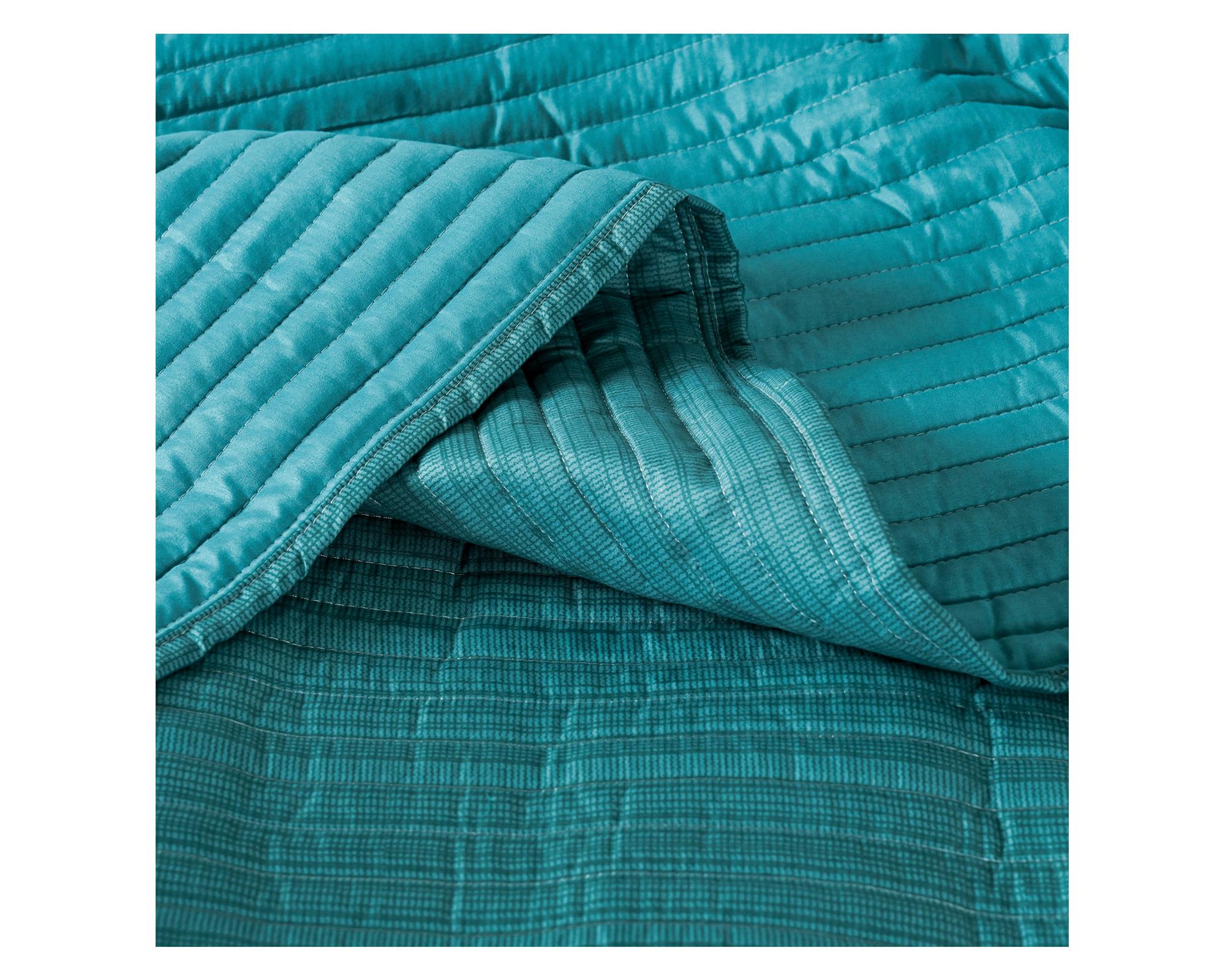 Quilt Trama turquesa 1.5 plazas-3