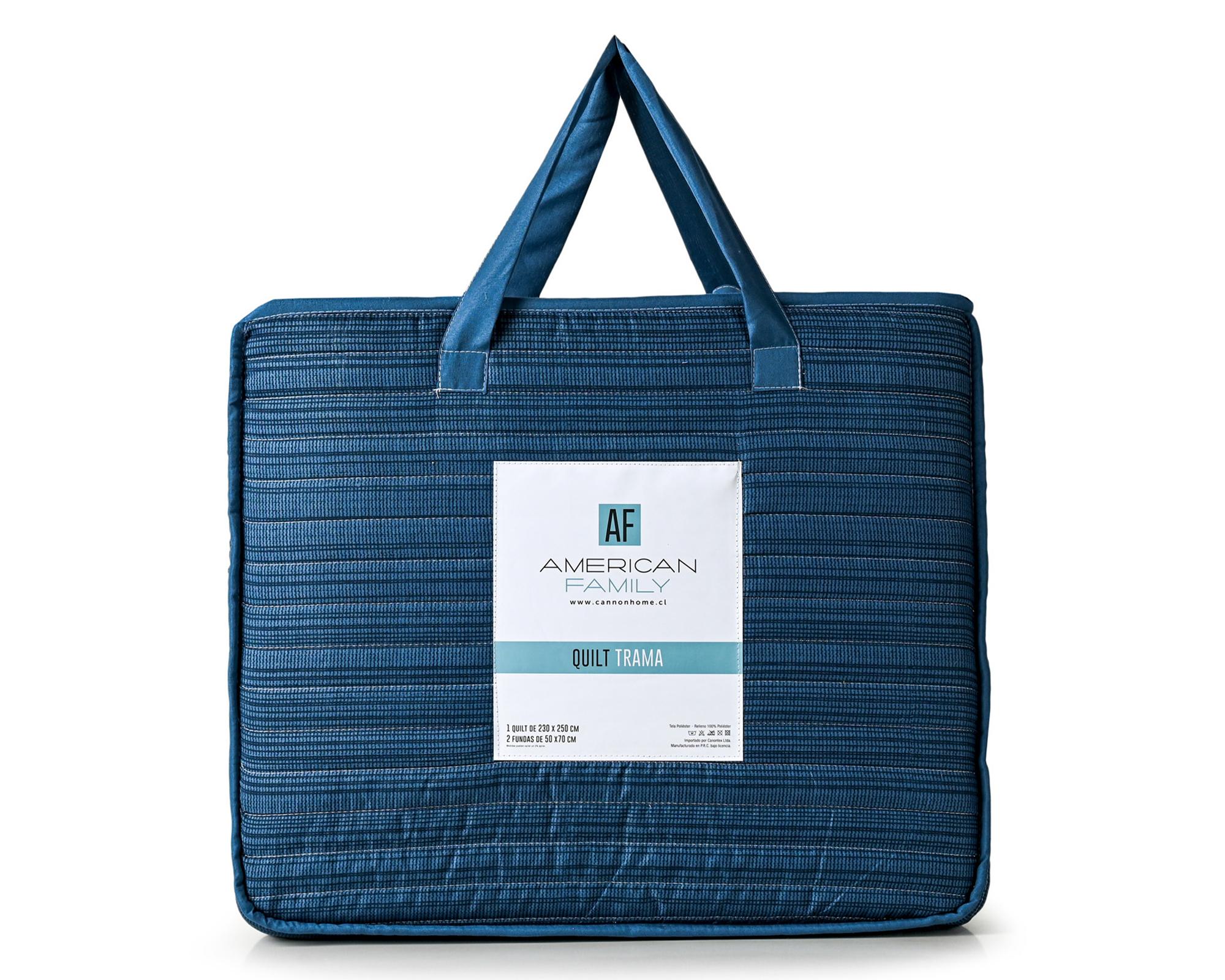 Quilt Trama azul 2 plazas-4
