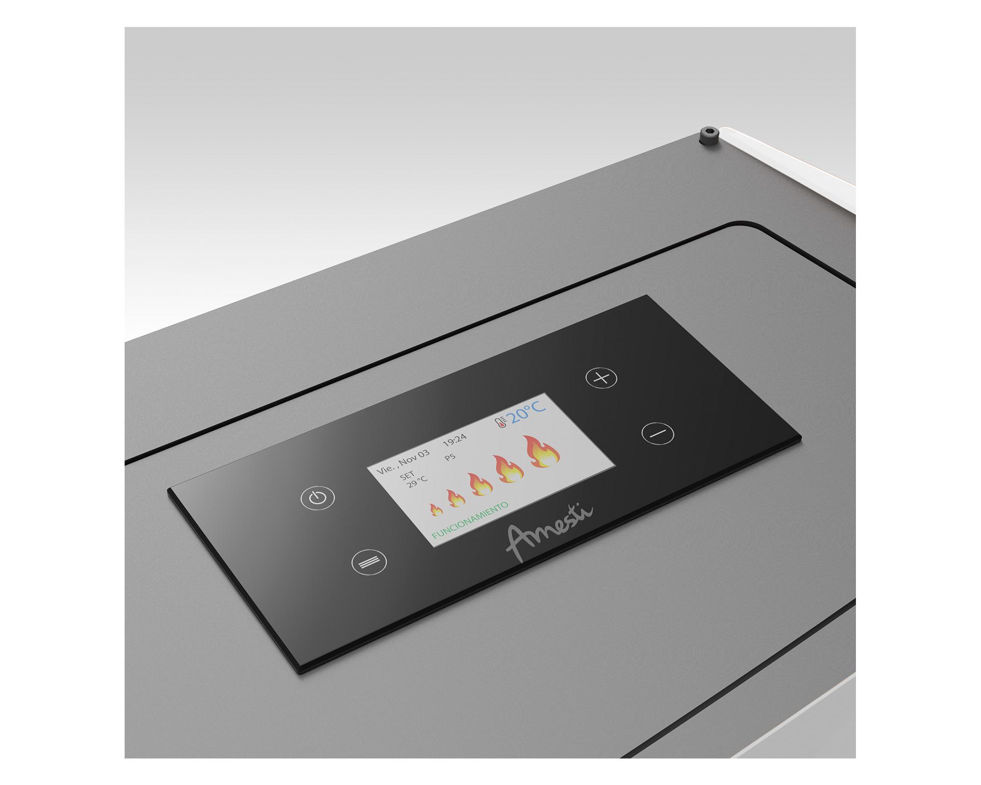 Estufa a pellet Slim 9000 blanco 9.4 kW + kit instalación techo-2