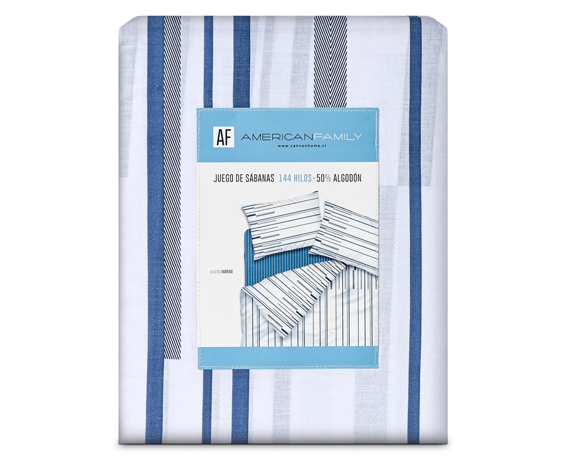 Juego de sábanas 2 plazas 144H Marine diseño-3