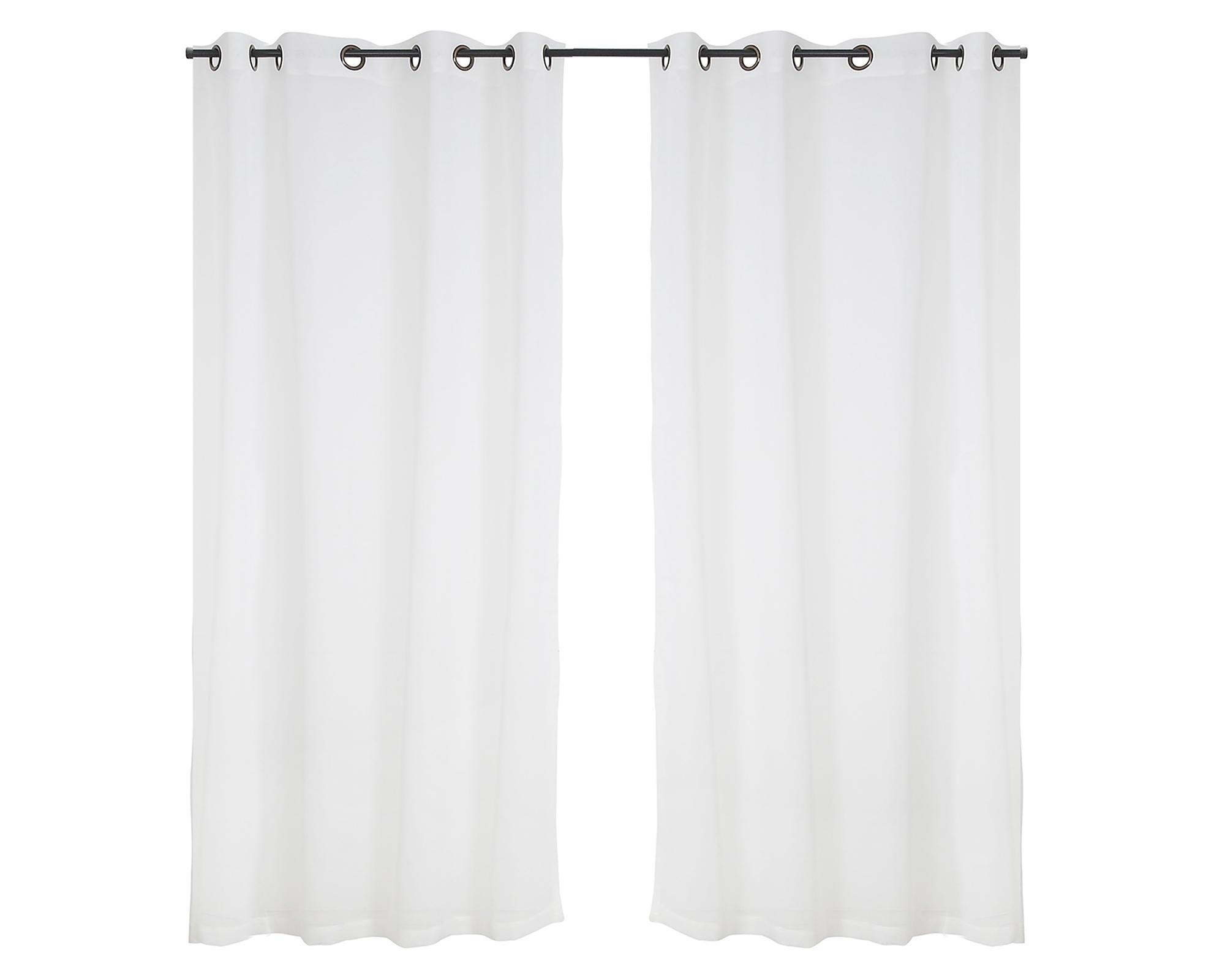 Set cortinas velo lino argolla 140x220 cm beige-0