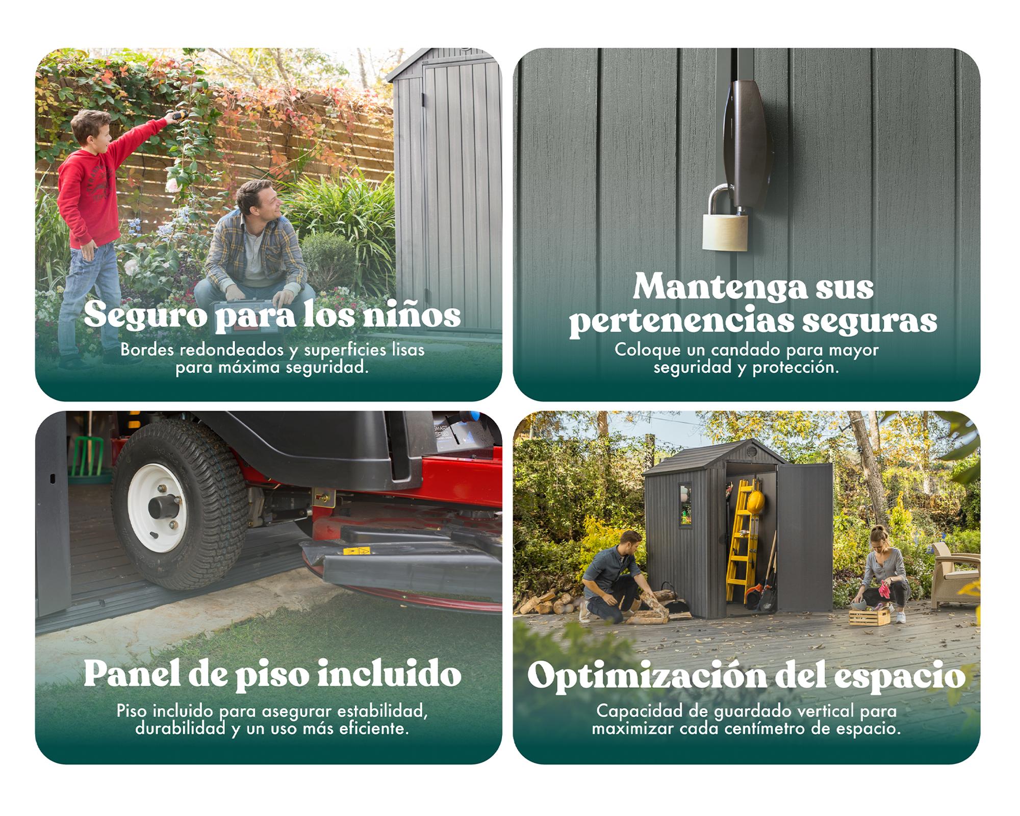 Bodega jardín 4x6 Darwin 205x125.8x184.5 cm-4