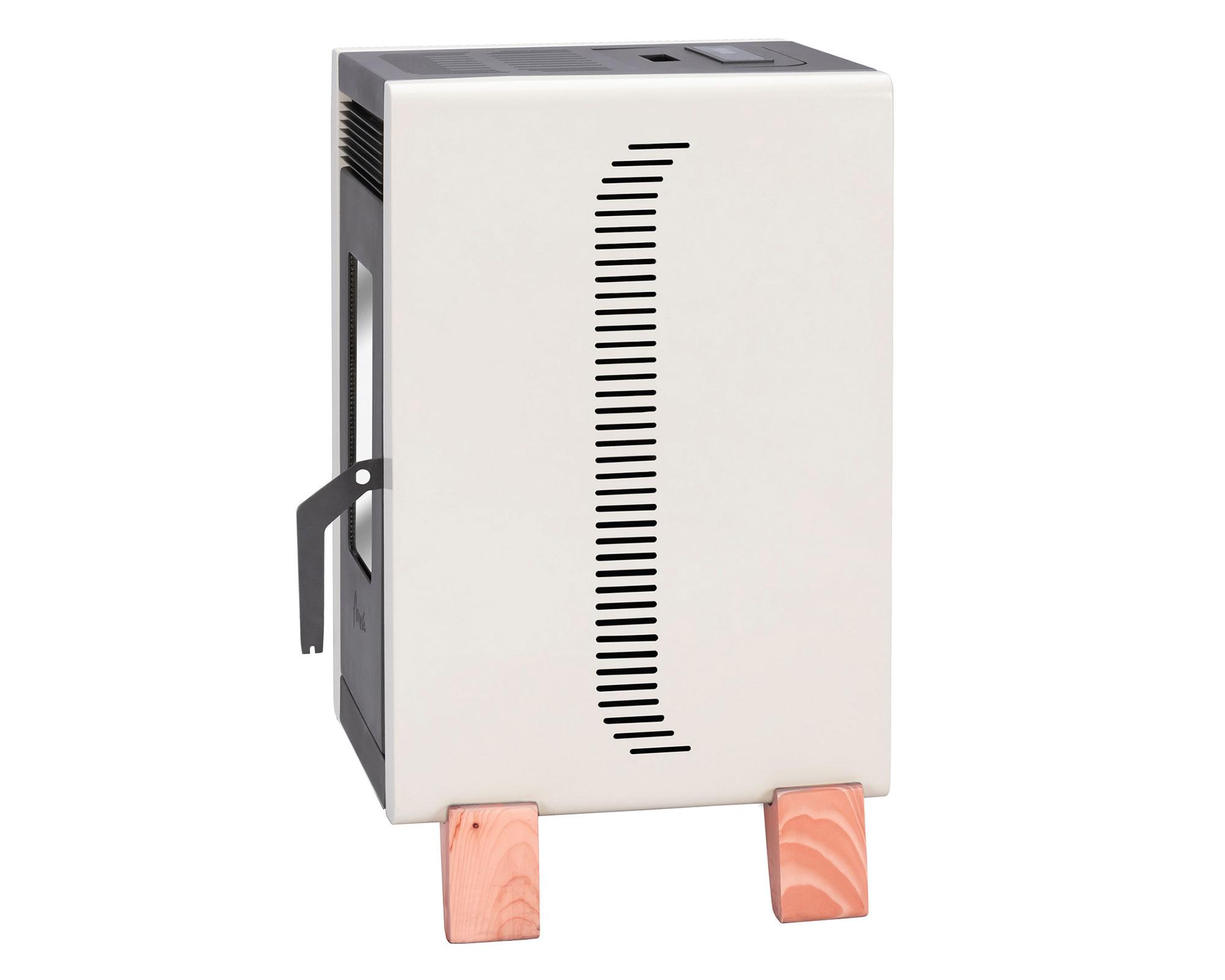 Estufa a pellet Bambú 6000 blanco 6.3 kW + kit instalación muro-2