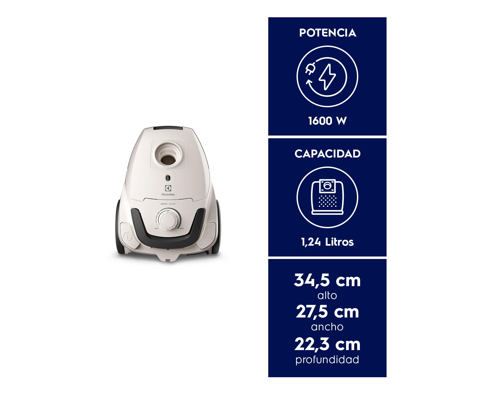 Aspiradora de arrastre Sonic BGG10 shell white 1600W-4
