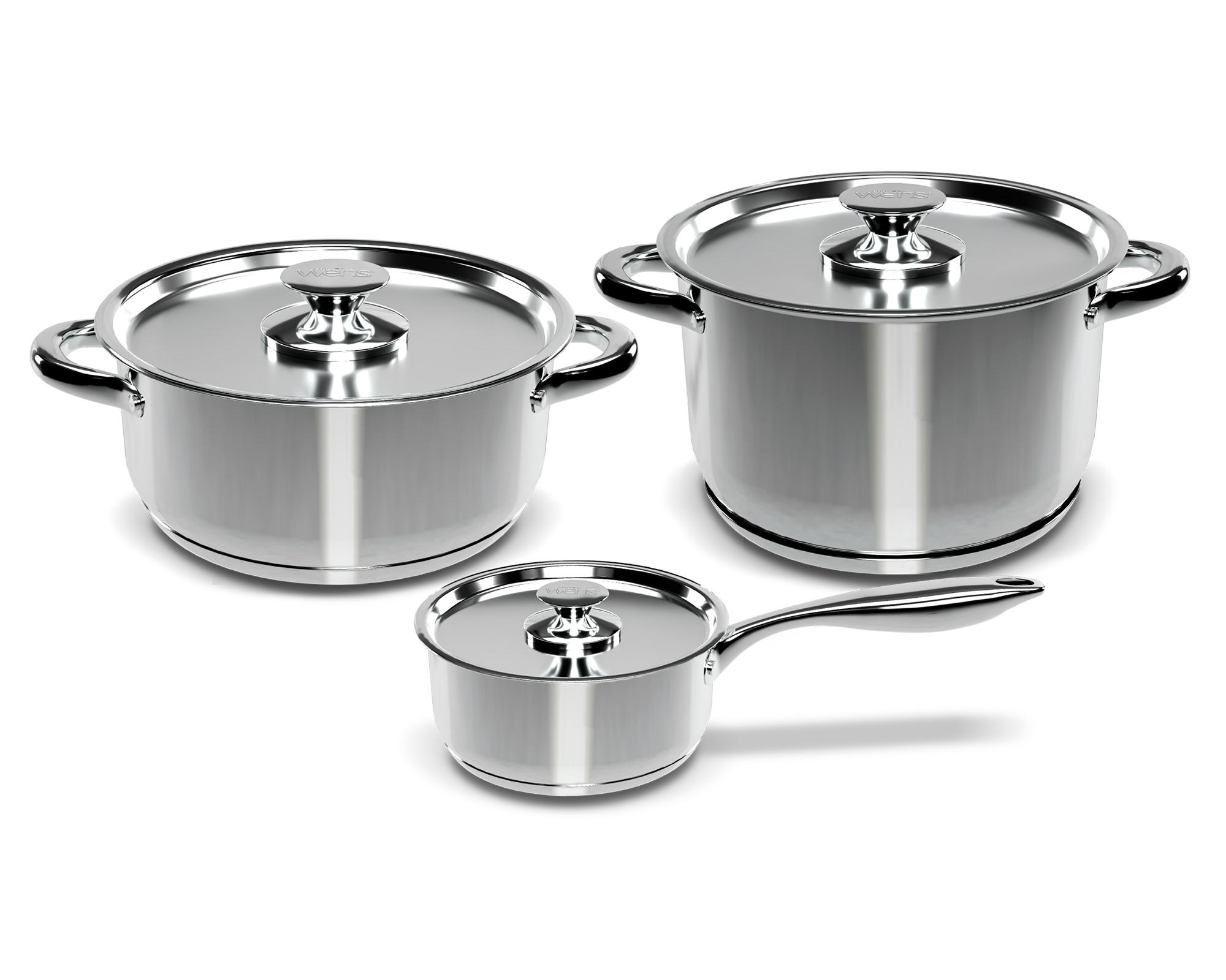 Batería de cocina 430-6SS acero inoxidable 6 piezas-0