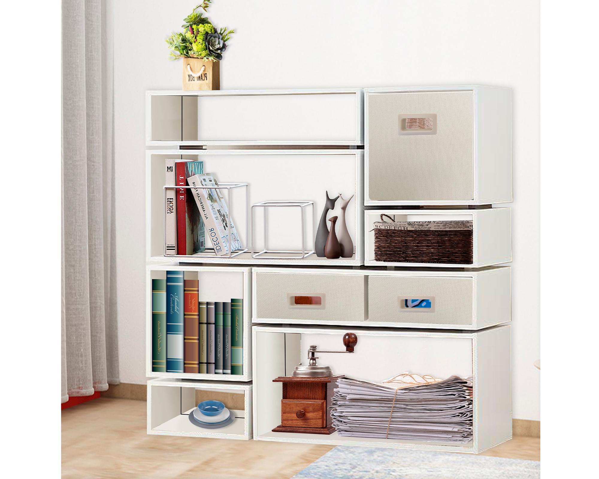 Estante modular Alto simple blanco 34.5x34.5x30.2 cm-3