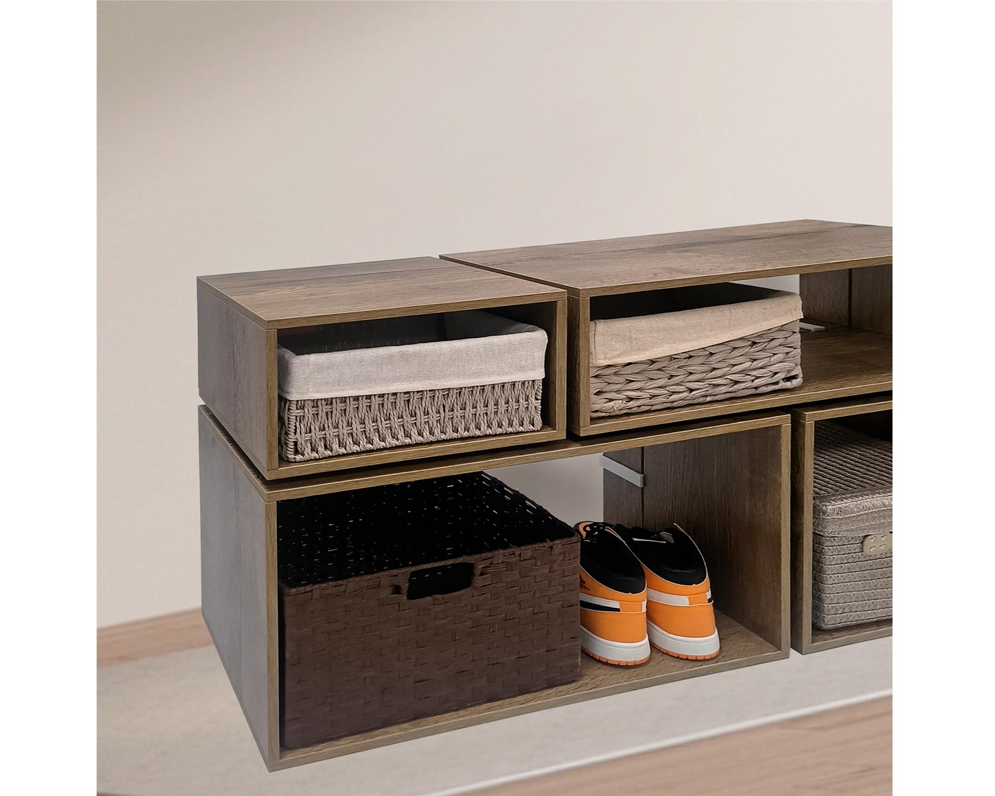 Estante modular Bajo simple natural 19.5x34.5x30.2 cm-2