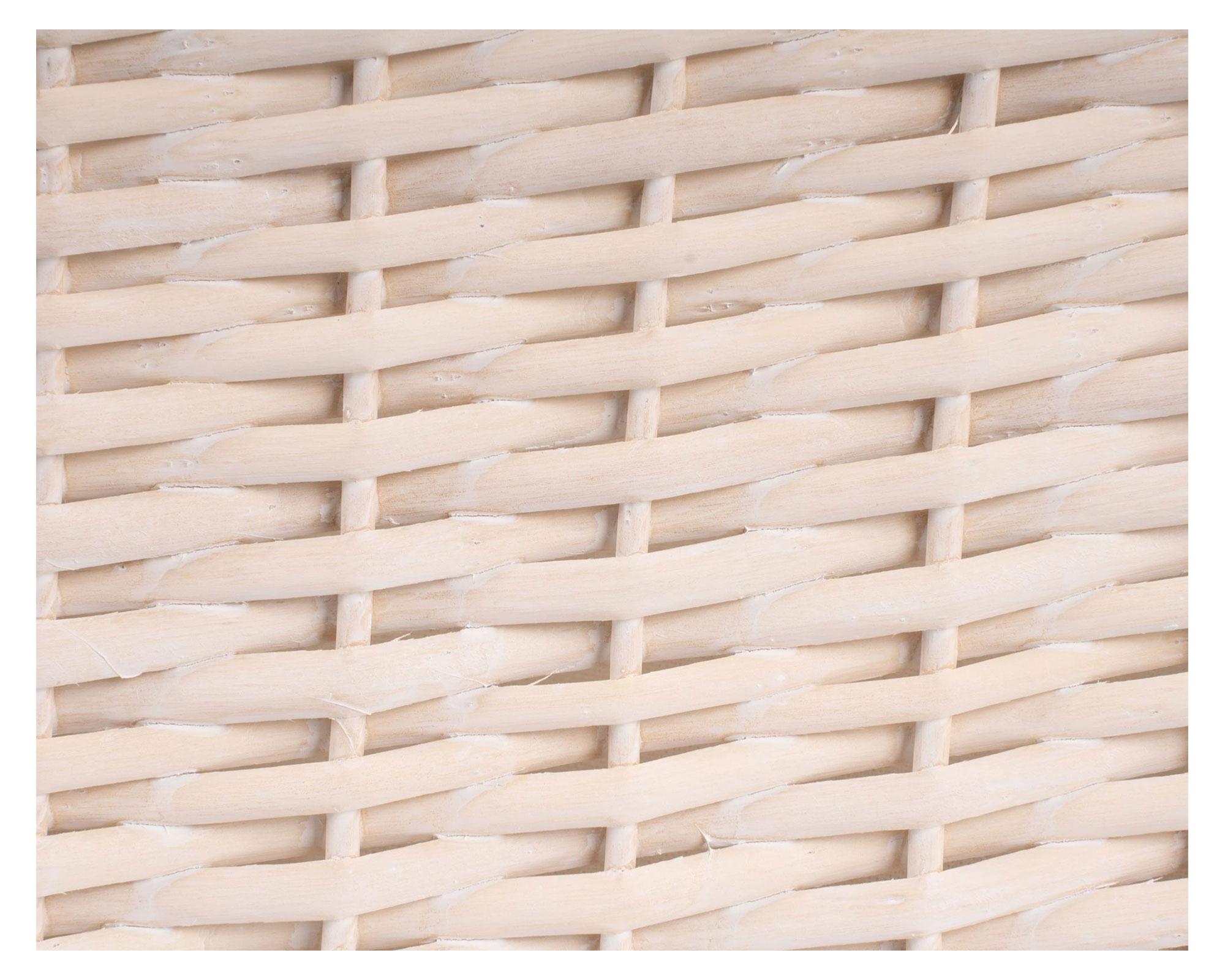 Canasto mimbre/tela 20 lt blanco 30x30x30 cm-2