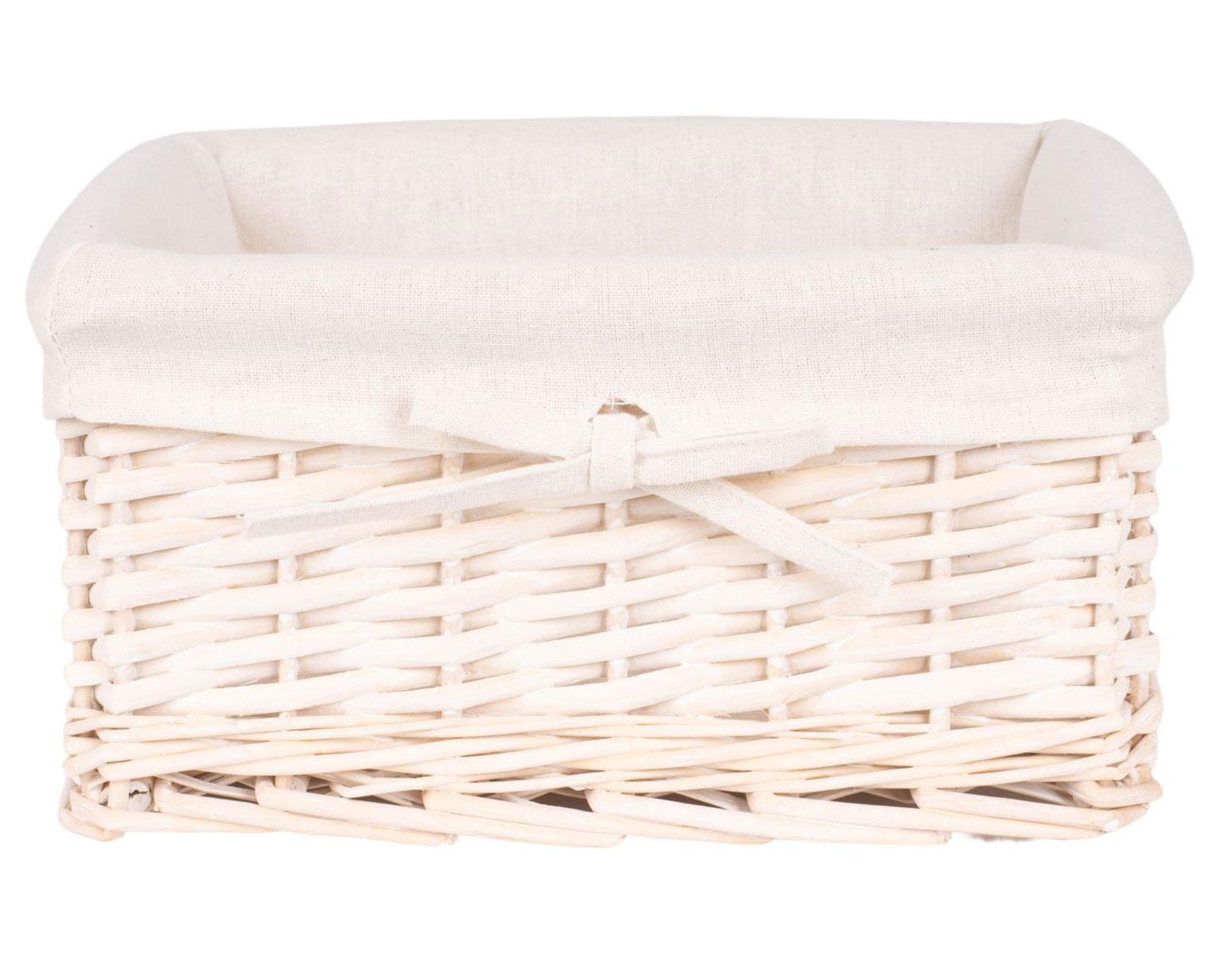 Canasto mimbre/tela 10 lt blanco 30x30x15 cm-0