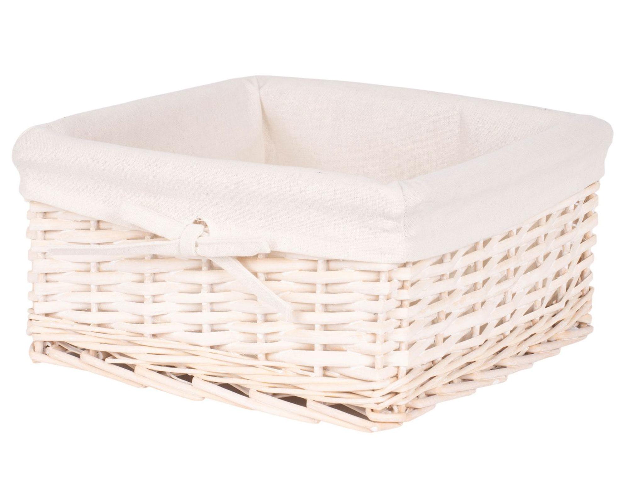 Canasto mimbre/tela 10 lt blanco 30x30x15 cm-1