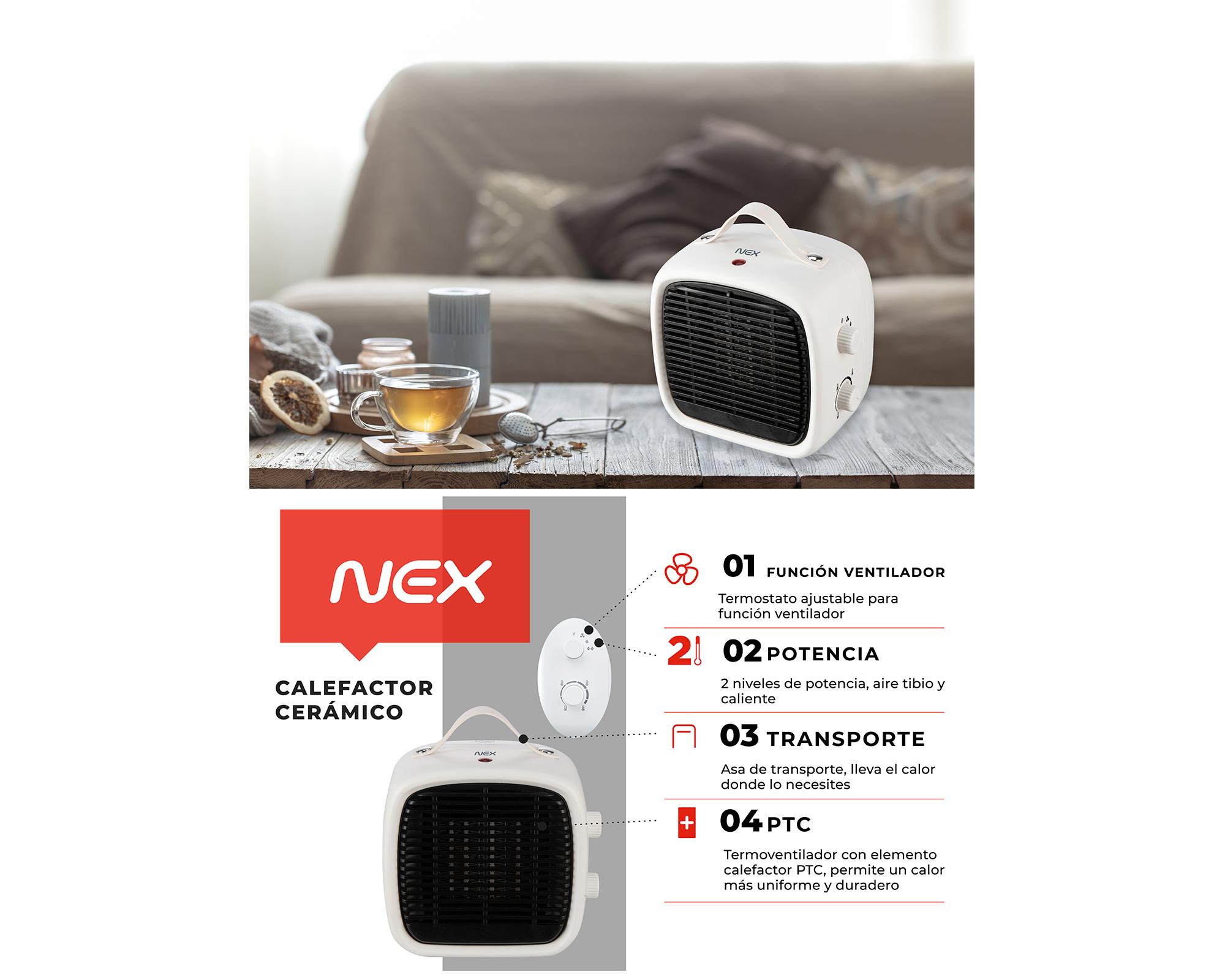 Calefactor CFH170B 1200W blanco-4