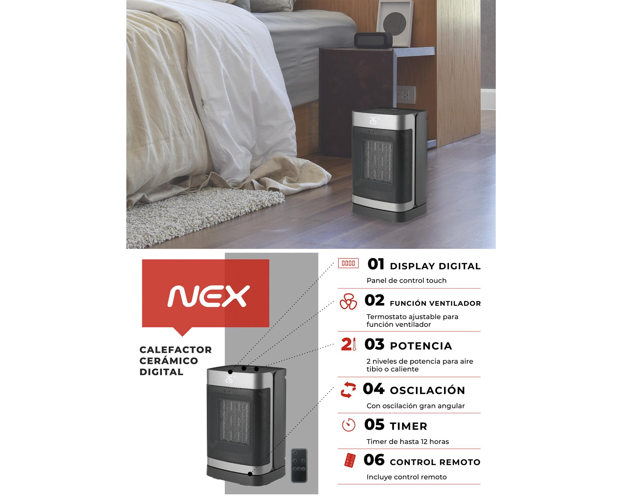 Termoventilador CFHDIGS 1400W negro/gris-4