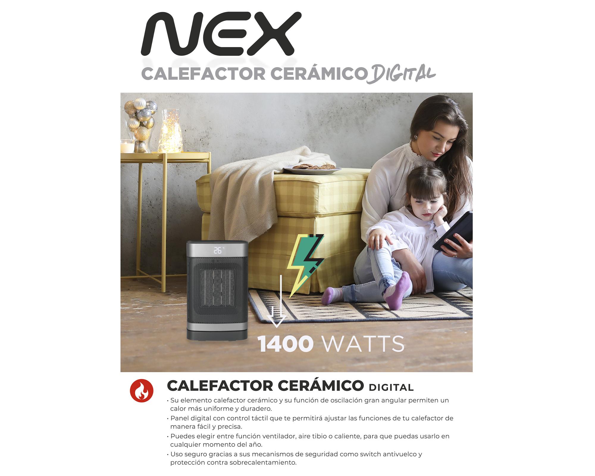 Termoventilador CFHDIGS 1400W negro/gris-3