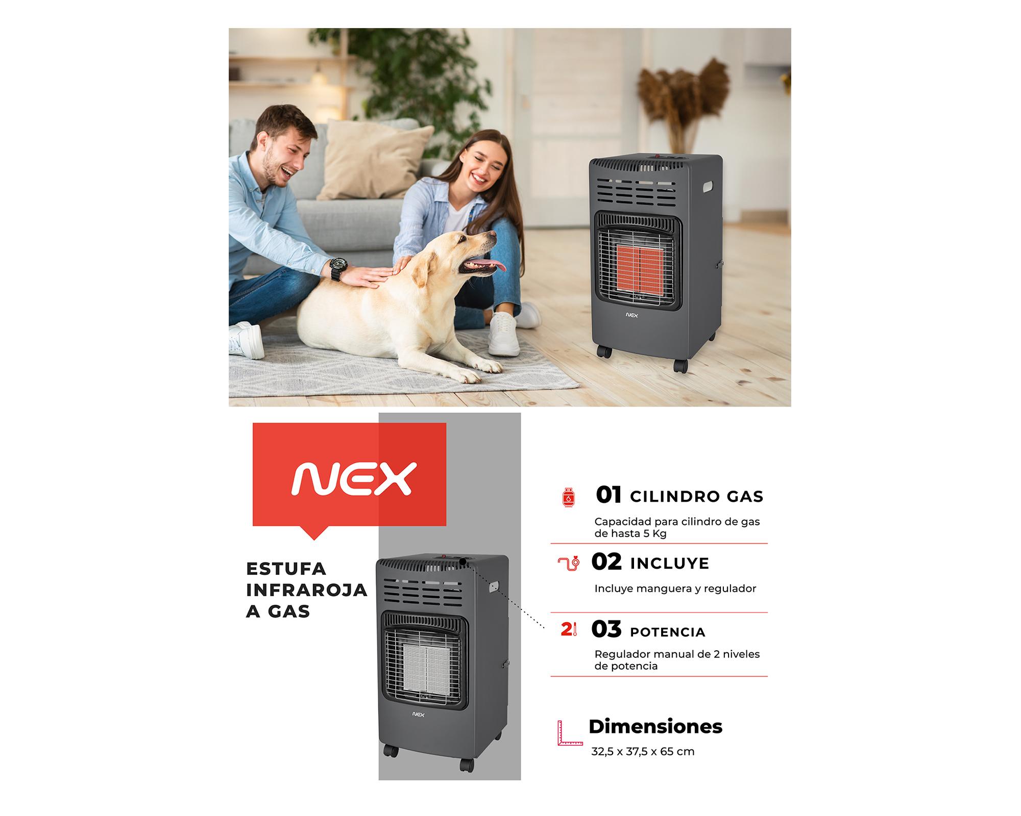 Estufa a gas EGAS5KG 5 kg negro-4