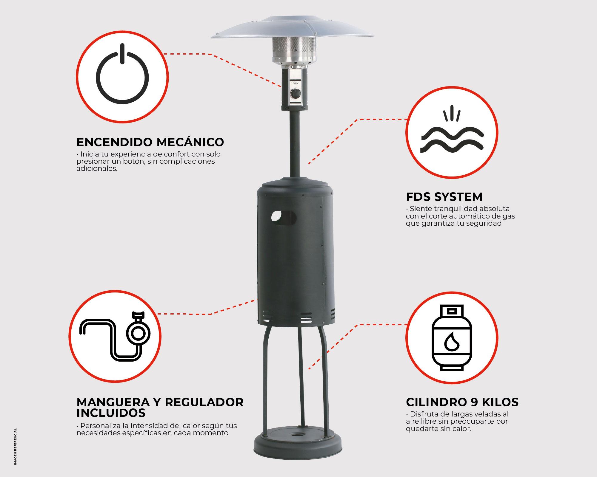 Patio Heater Powder Coated PHPCOI23 11 kg-8