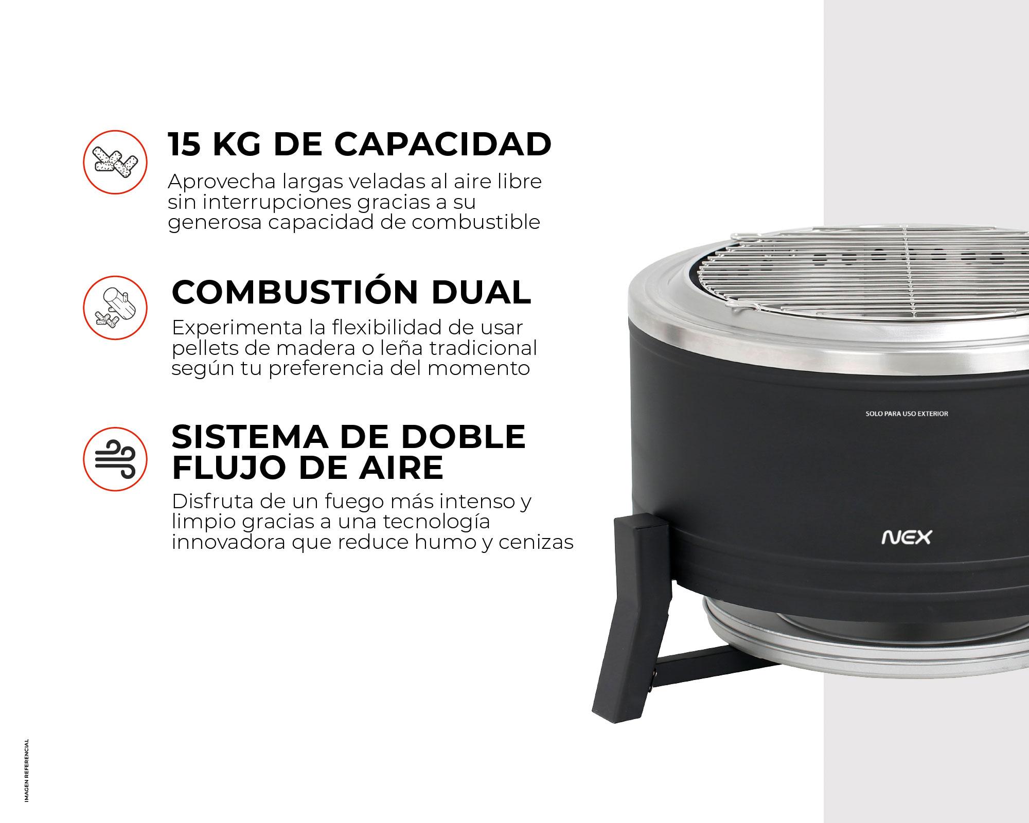 Fire Pit a pellet CPFRPIT 8.0Kw negro-6