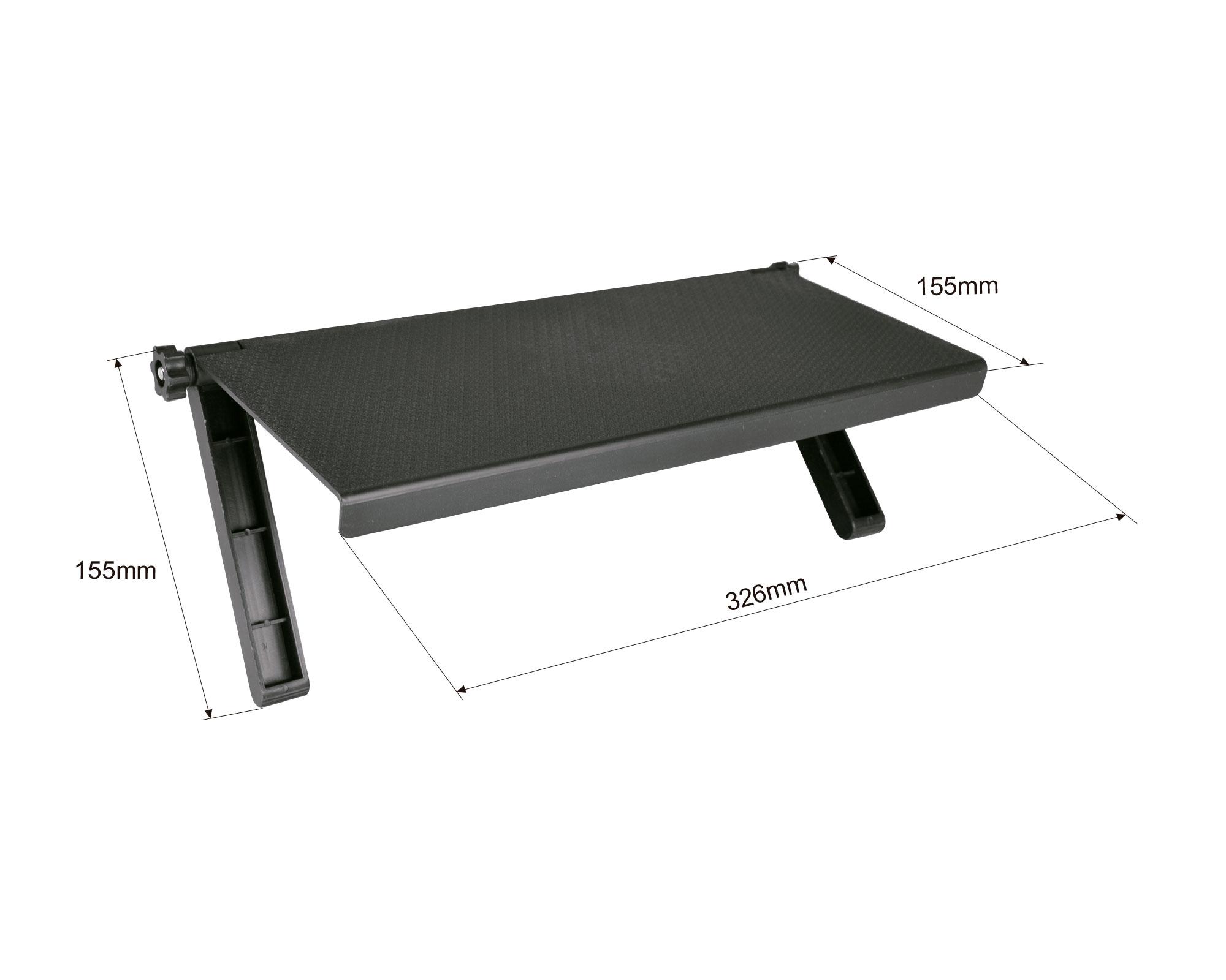 Soporte repisa sobre pantallas negro-5