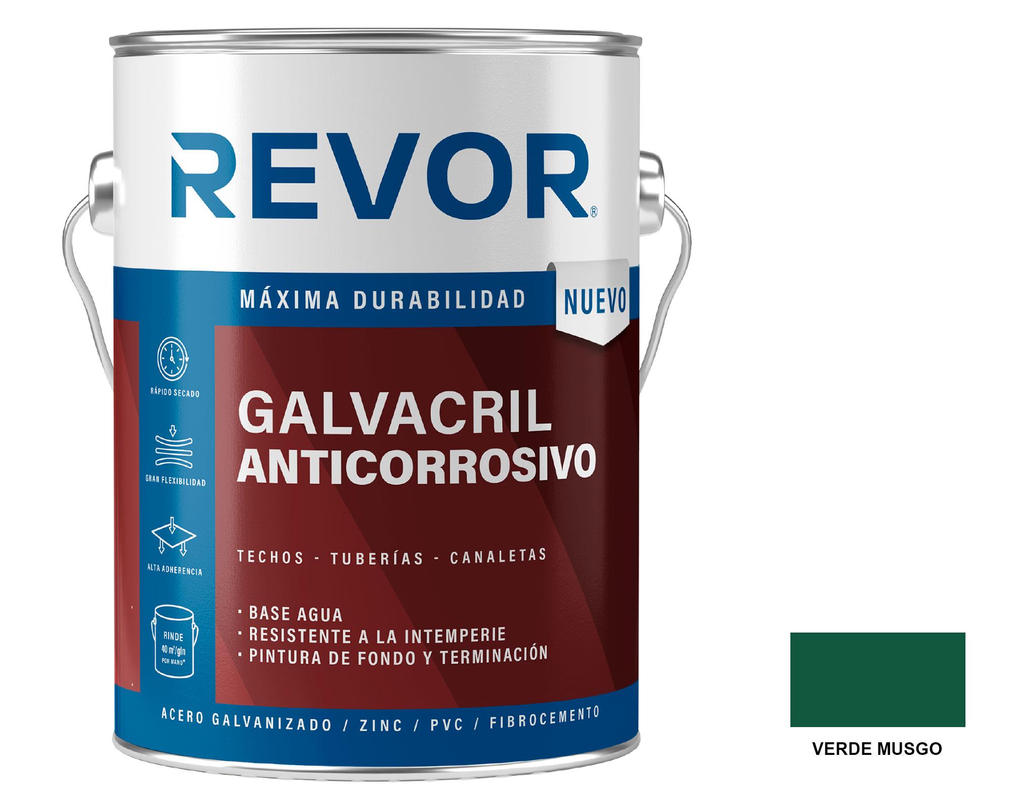 Pintura de techo Galvacril anticorrosivo verde musgo 1 gl-0