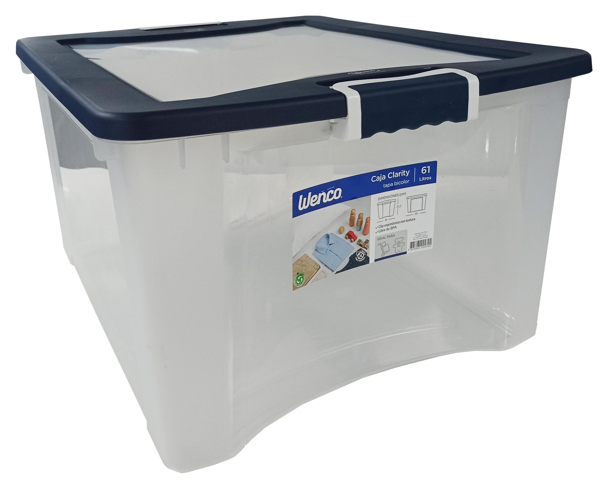 Caja organizadora Clarity transparente polietileno 61 lt-0