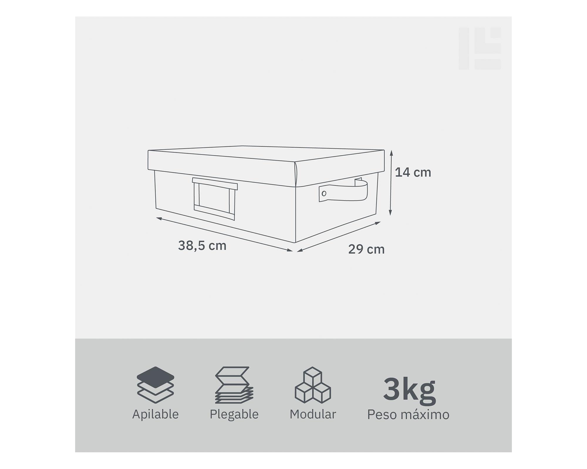 Caja baja con marcador crudo 14x29x38.5 cm-3