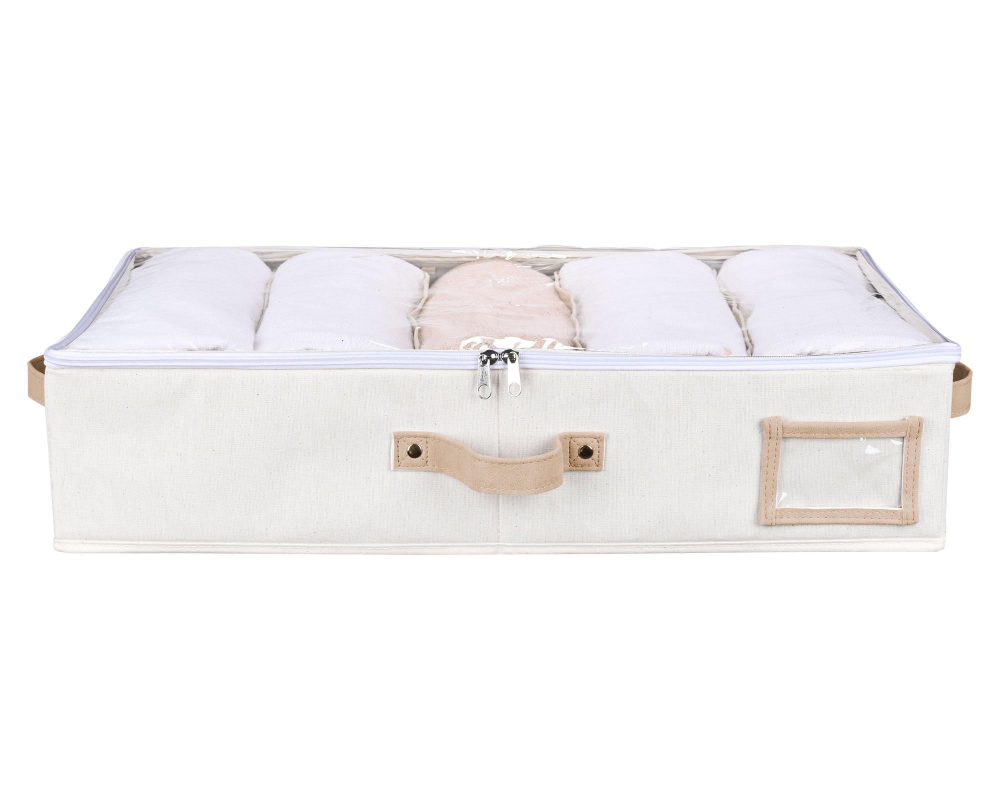 Organizador bajo cama visor superior crudo 13x60x32 cm-1
