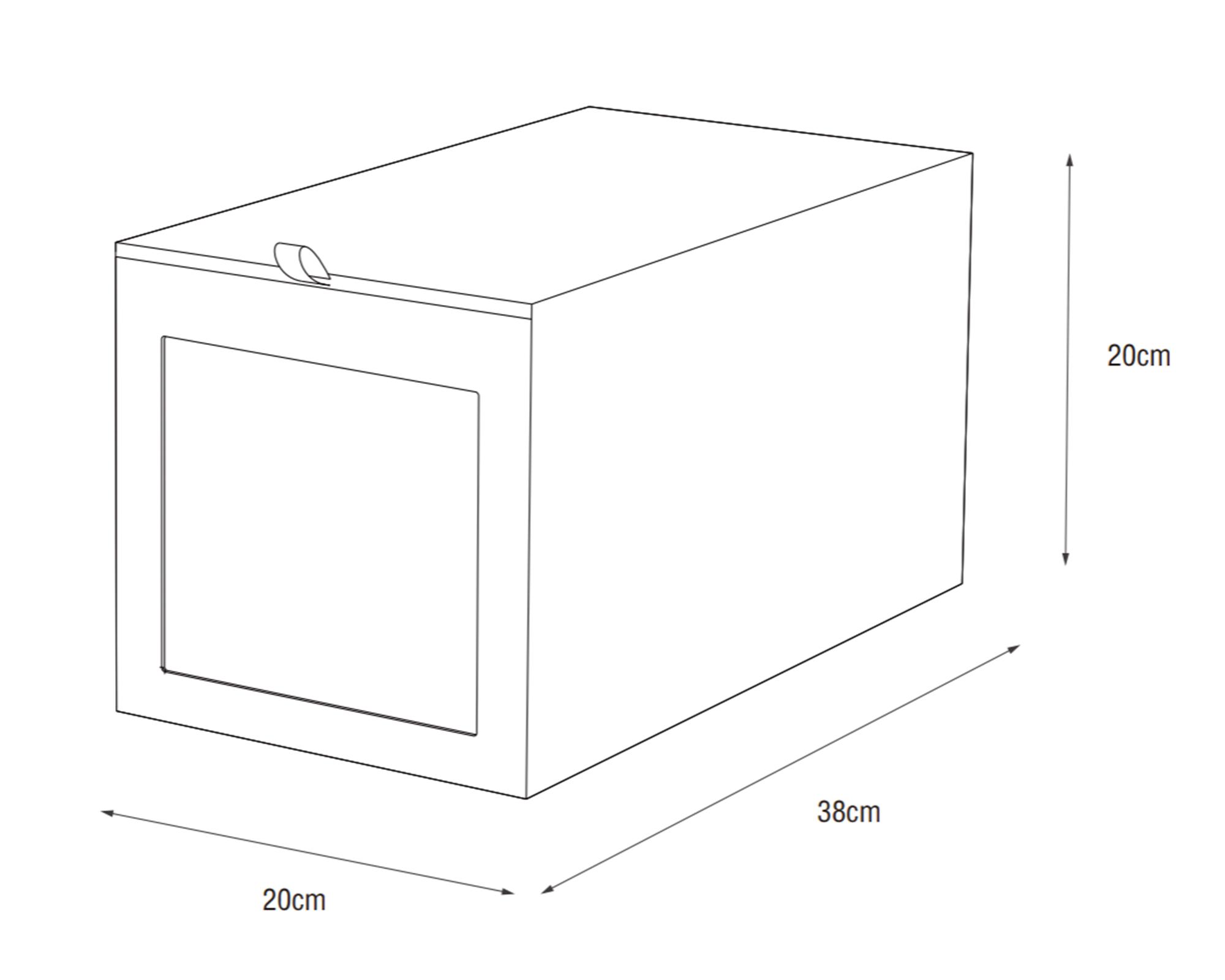 Caja zapatos con ventana M arena 20x20x38 cm-2