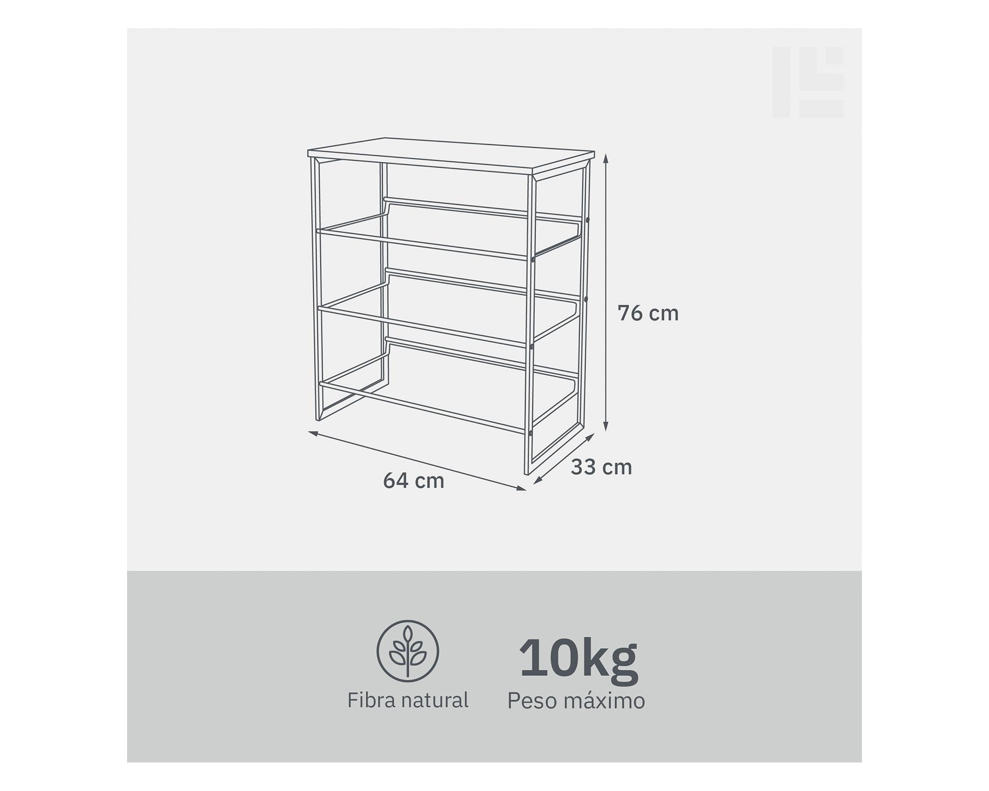 Zapatero 4 niveles malla blanco 76x64x33 cm-2
