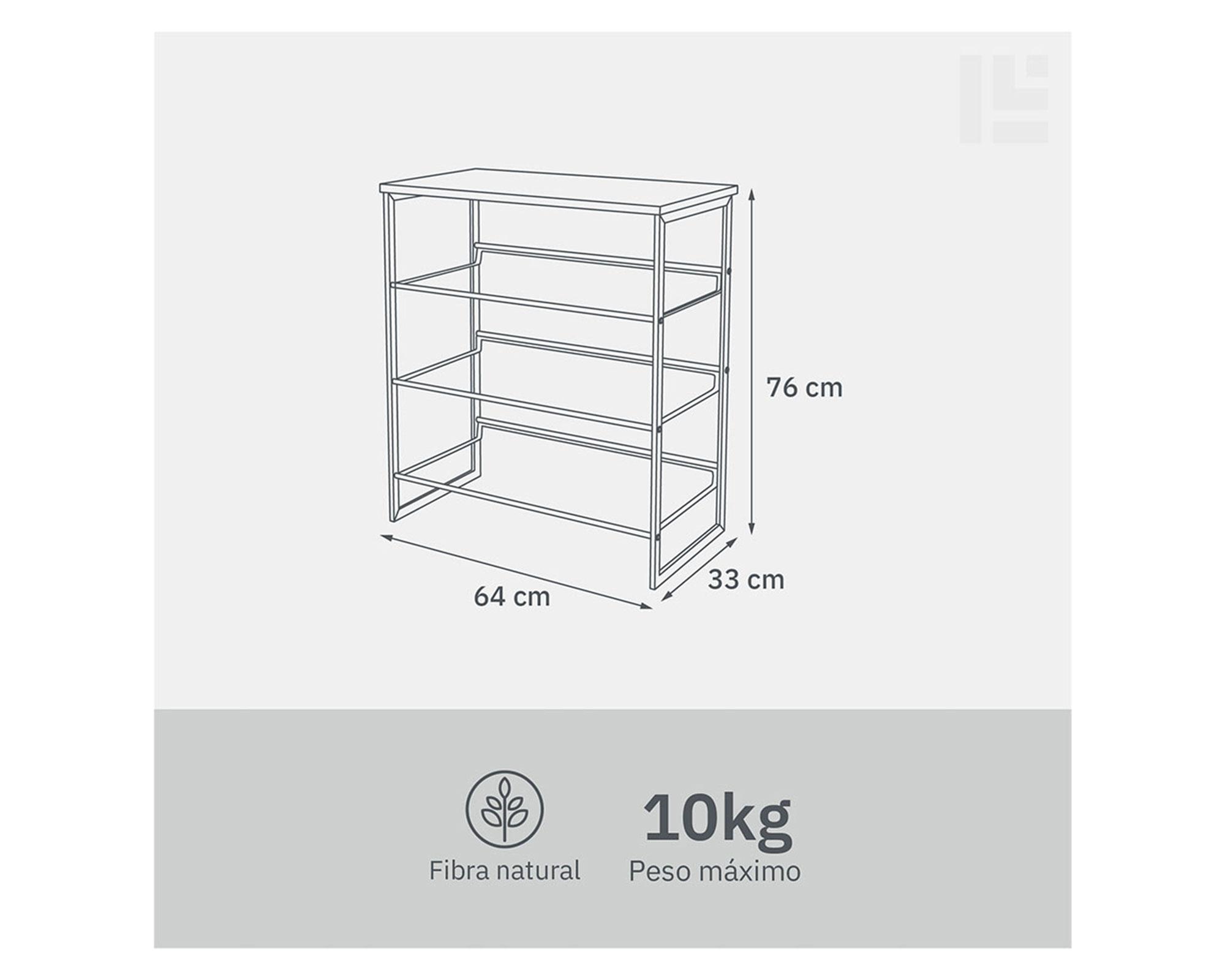 Zapatero 4 niveles malla 76x64x33 cm-2