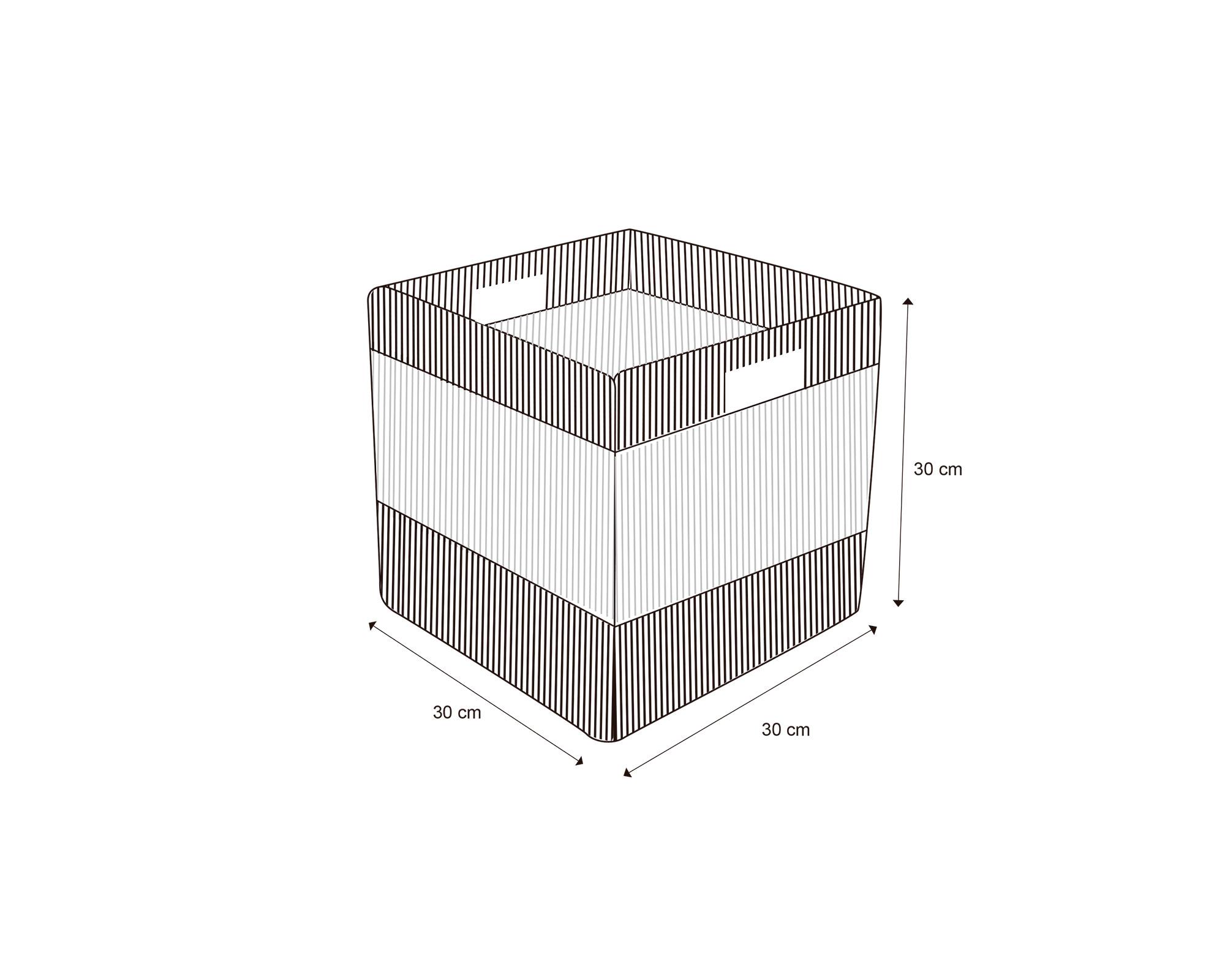 Canasto alto Bicolor 30x30x30 cm-3