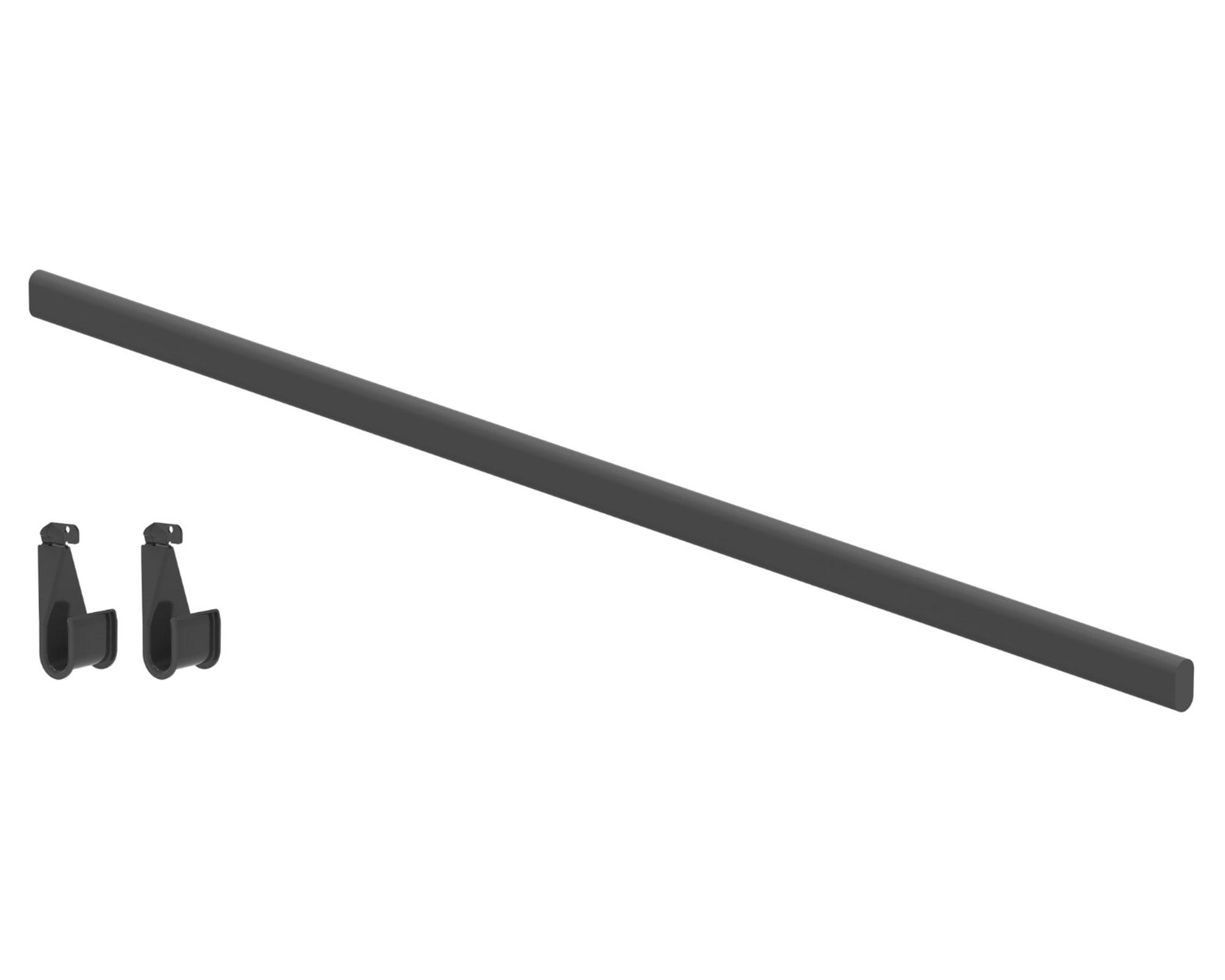 Barra clóset metal 2 ganchos para módulo 90 cm grafito-1