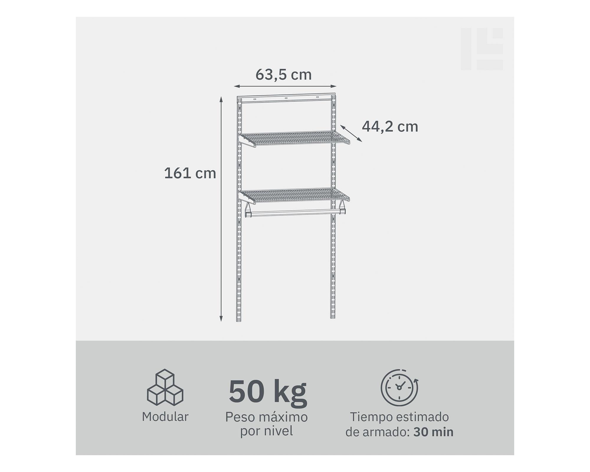 Kit sistema modular Simple blanco-4
