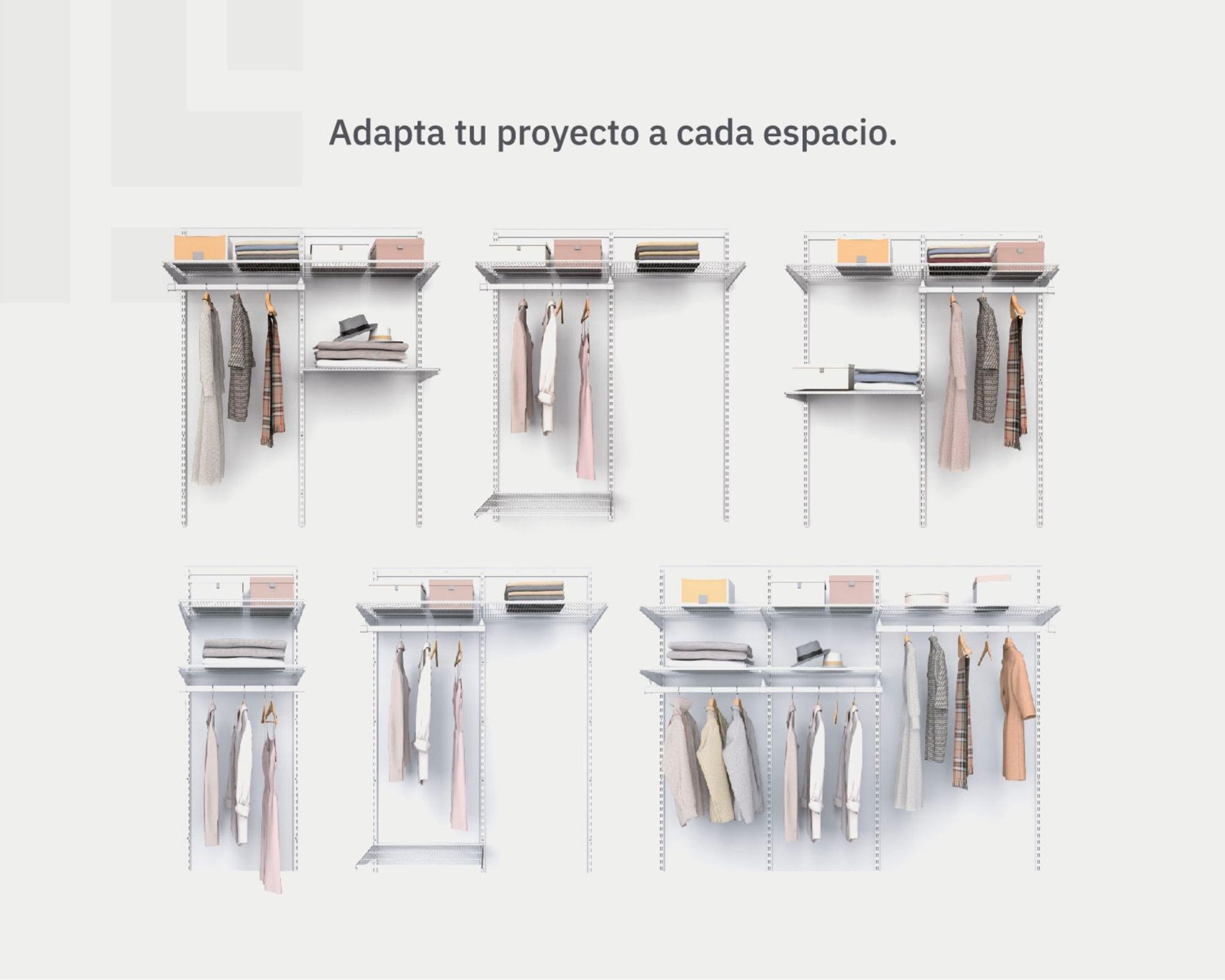 Kit sistema modular metálico simple blanco-4