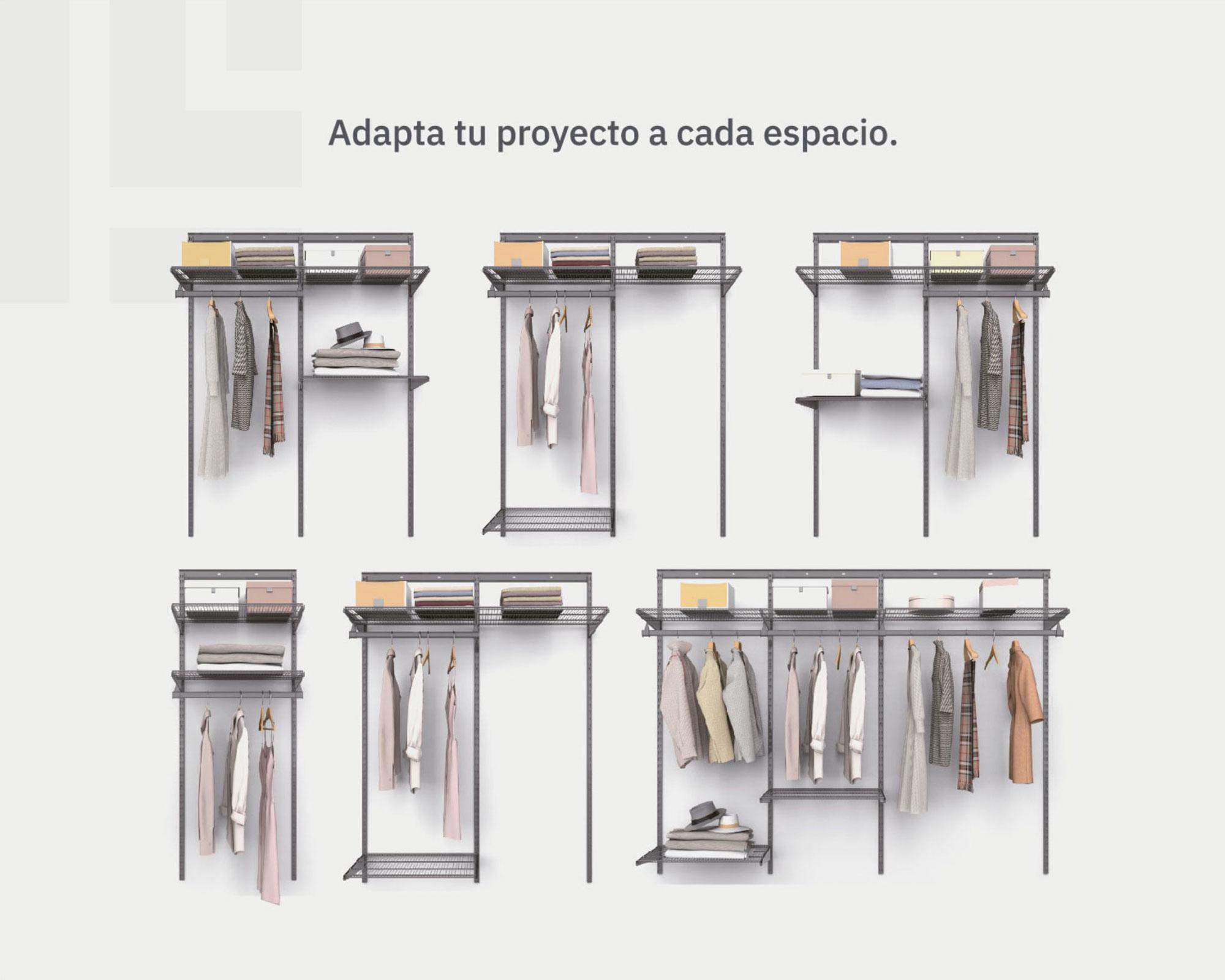 Kit sistema modular metálico triple grafito-4