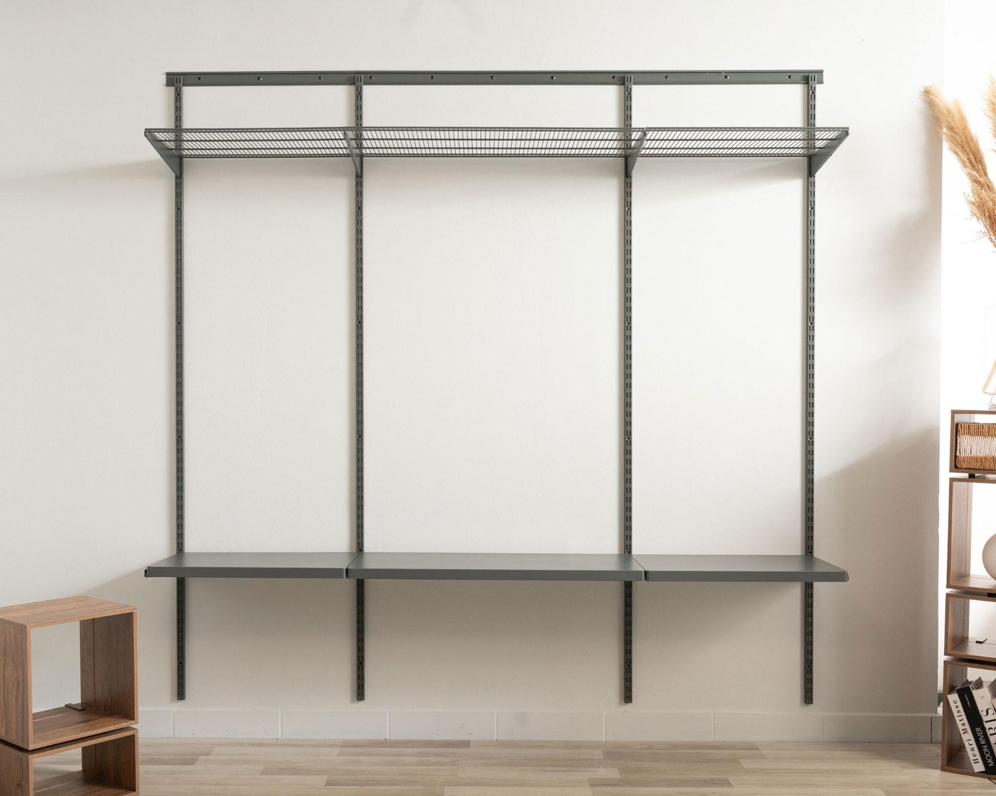 Barra superior metal ensamble para módulo 90 cm grafito-5