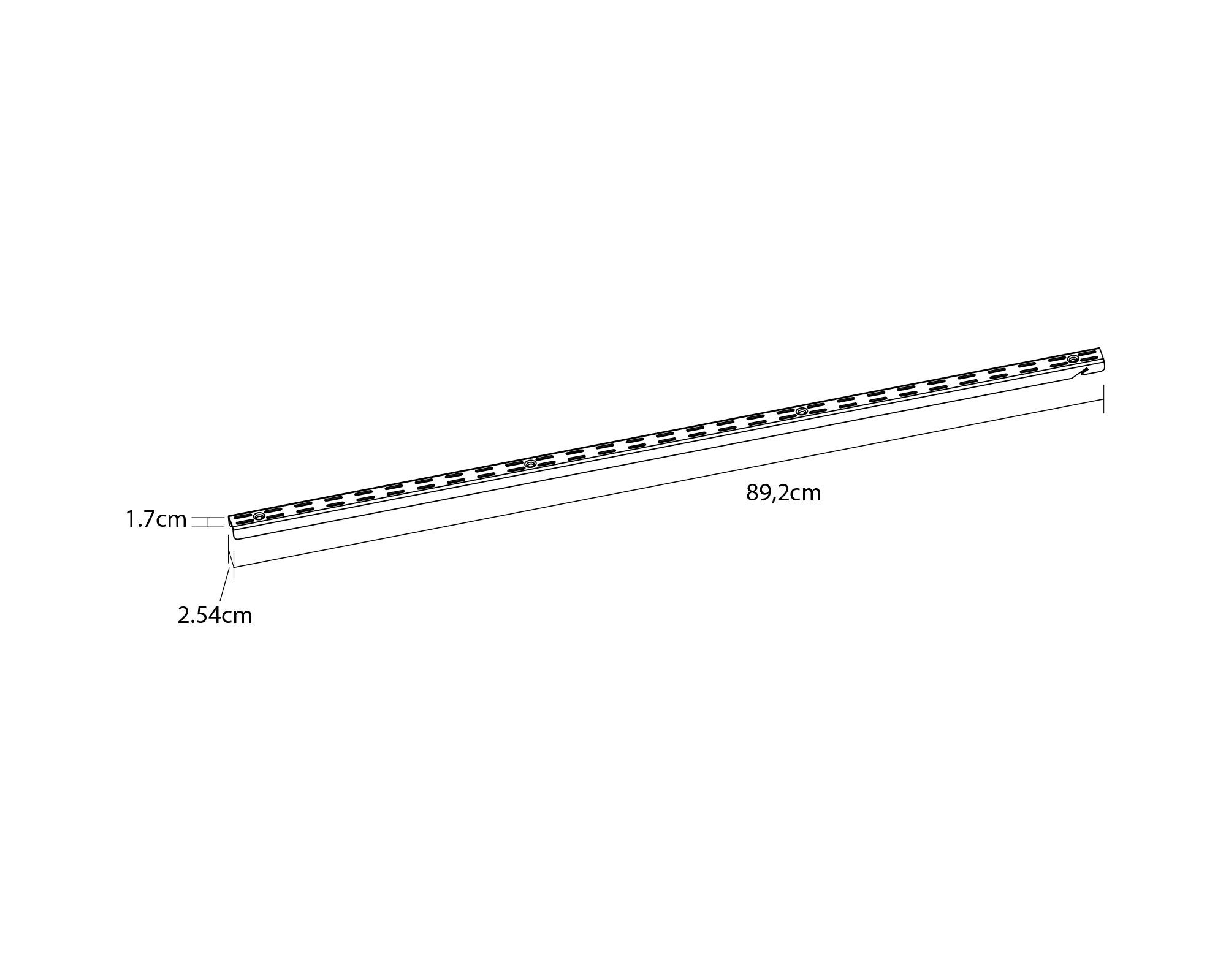 Riel ensamble grafito 2.54x89.2x1.7 cm-2