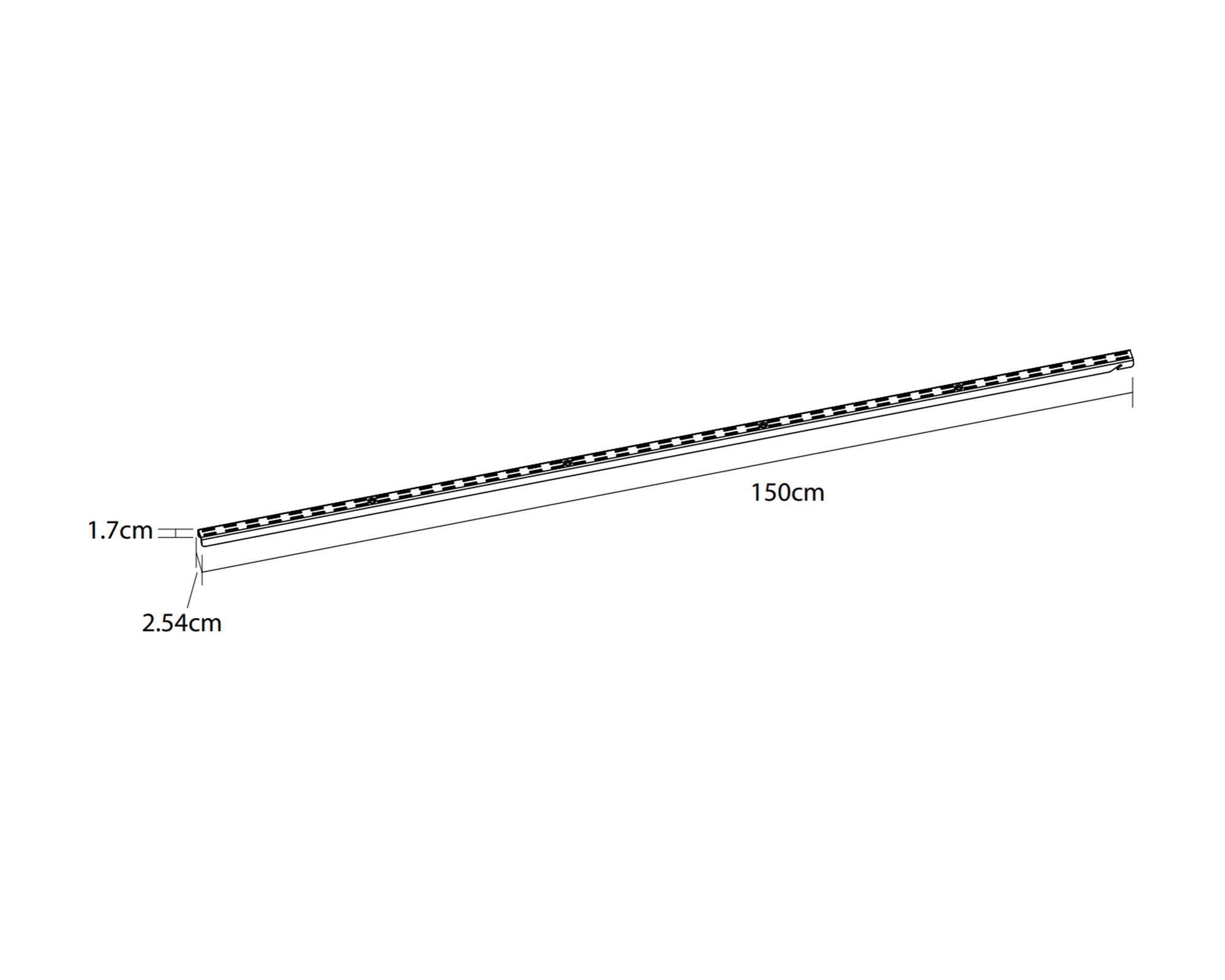 Riel metálico ensamble 150 cm blanco-2