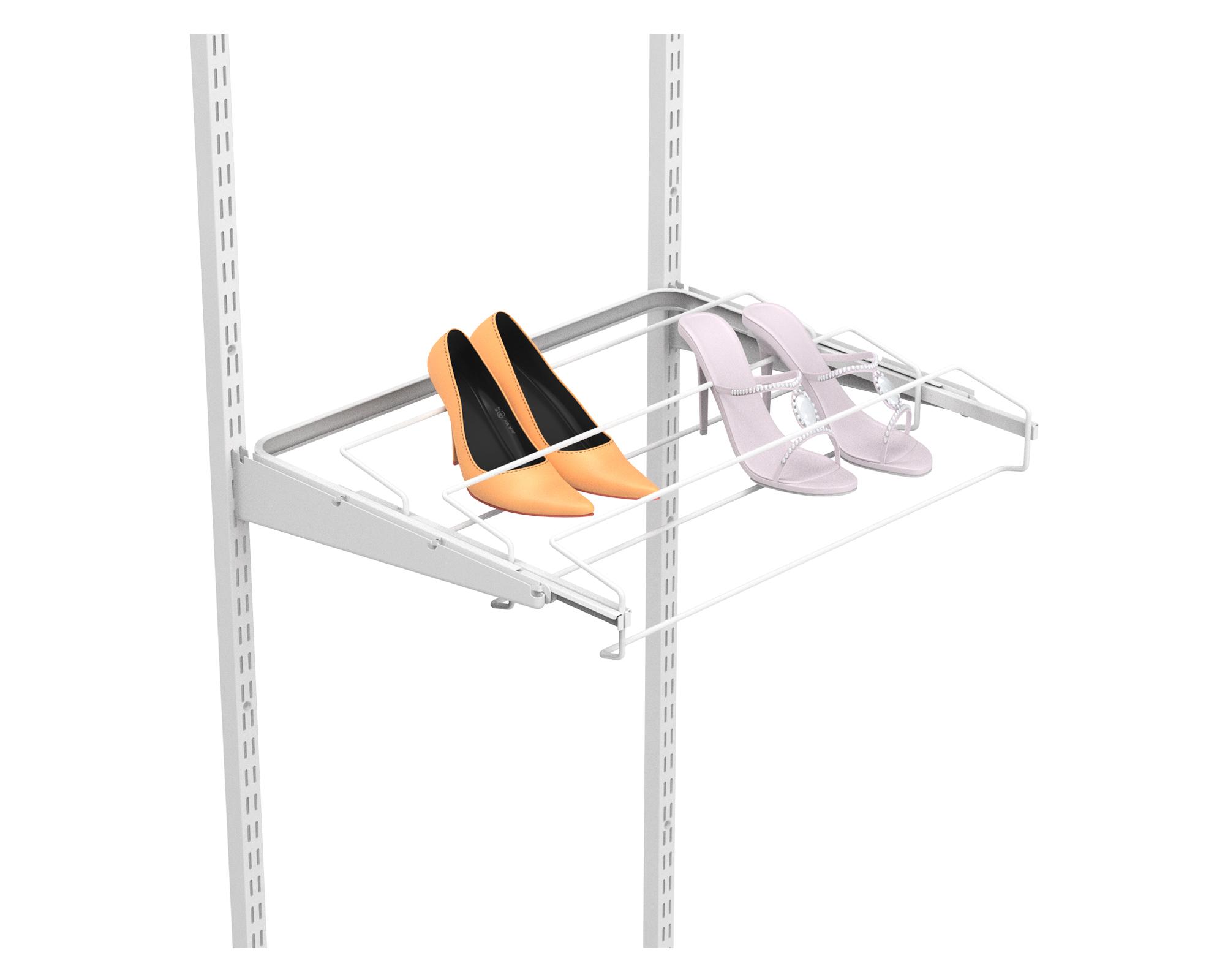 Organizador zapatos Retráctil alambre blanco-3