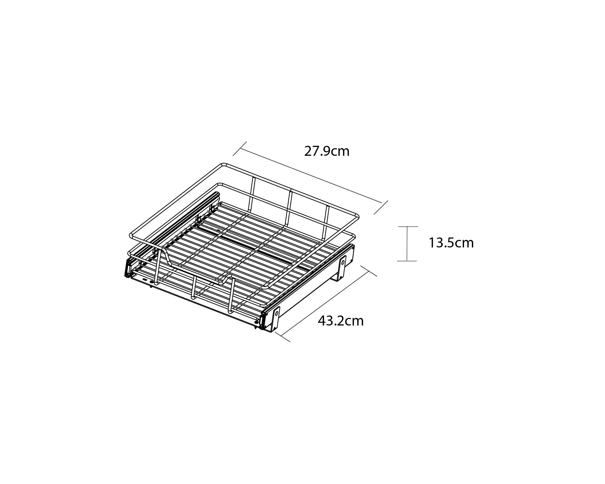 Bandeja retráctil 13.5x27.9x43.2 cm-5