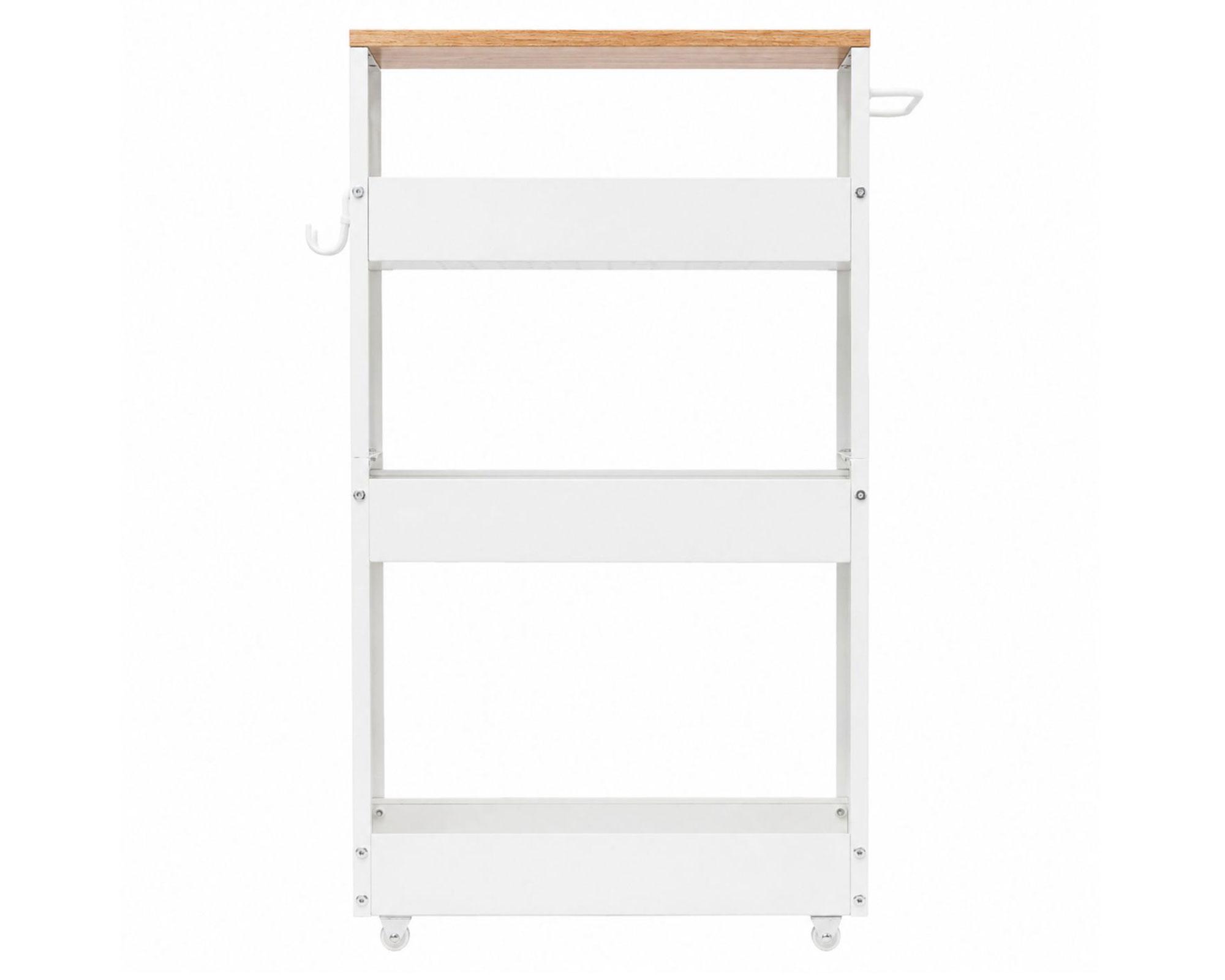 Carro metálico Espacios reducidos blanco/natural-0