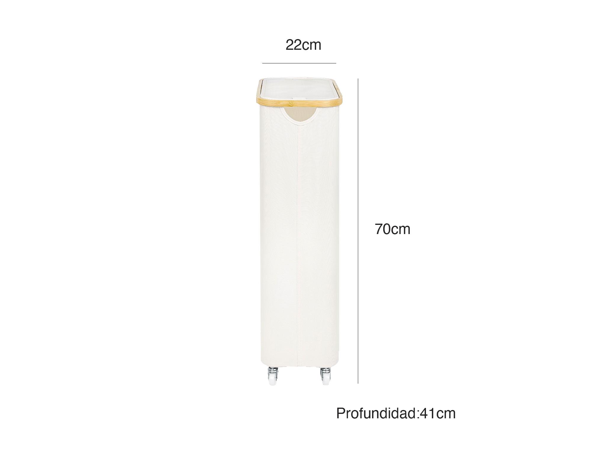 Hamper Simple blanco 70x41x22 cm-2